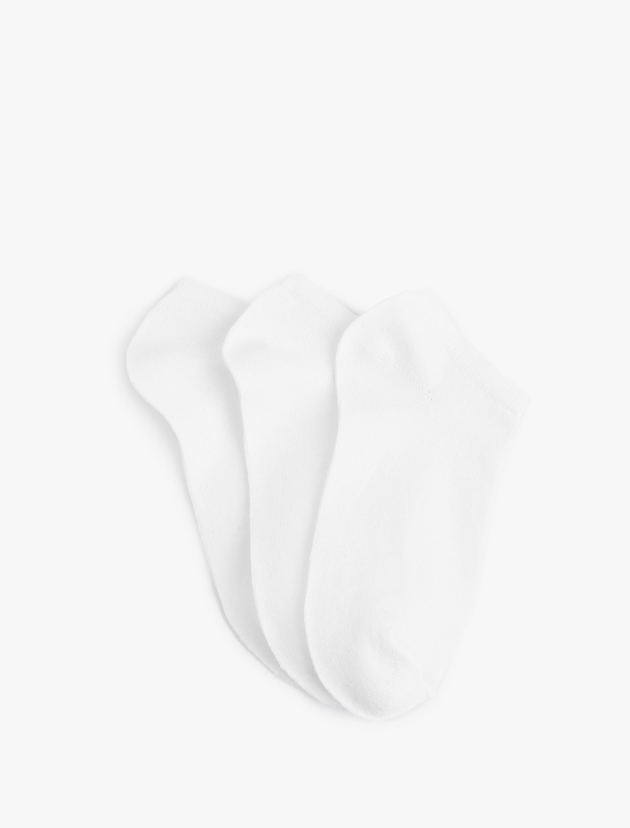 Kadın Basic Pamuklu 3'lü Patik Çorap Seti