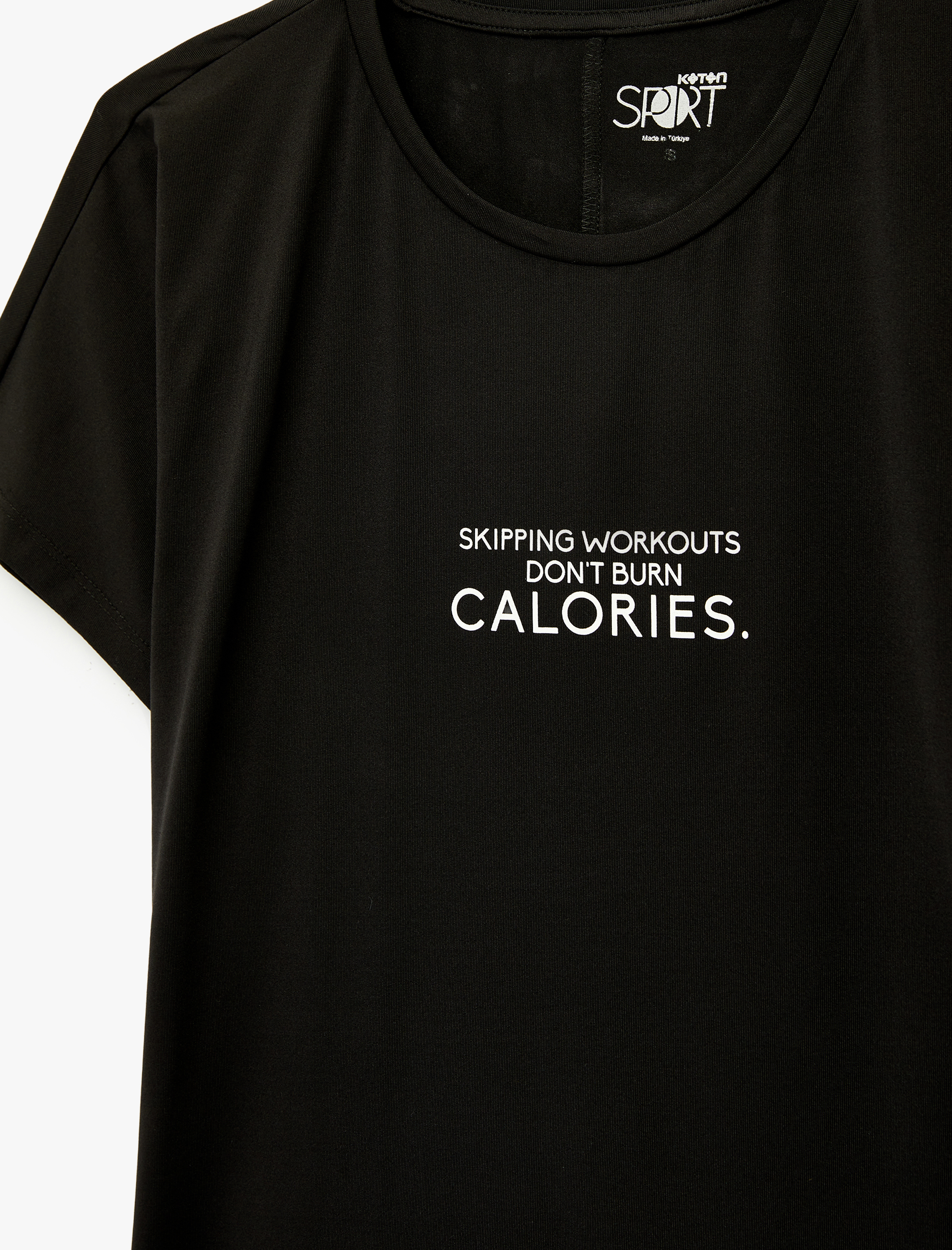   Baskılı Kısa Kollu Bisiklet Yaka Spor Tişört