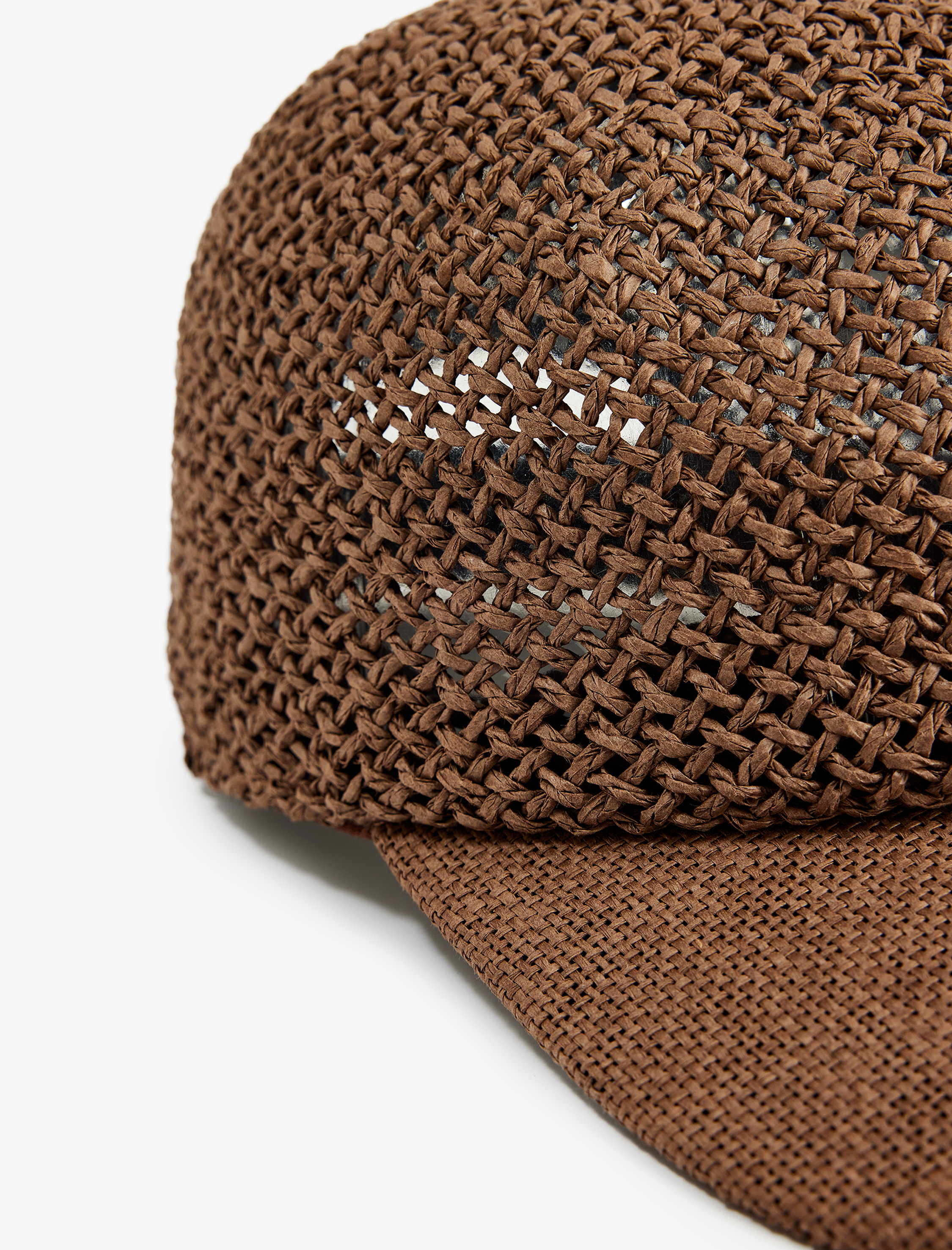  Kadın Kurdele Detaylı Hasır Kep Şapka