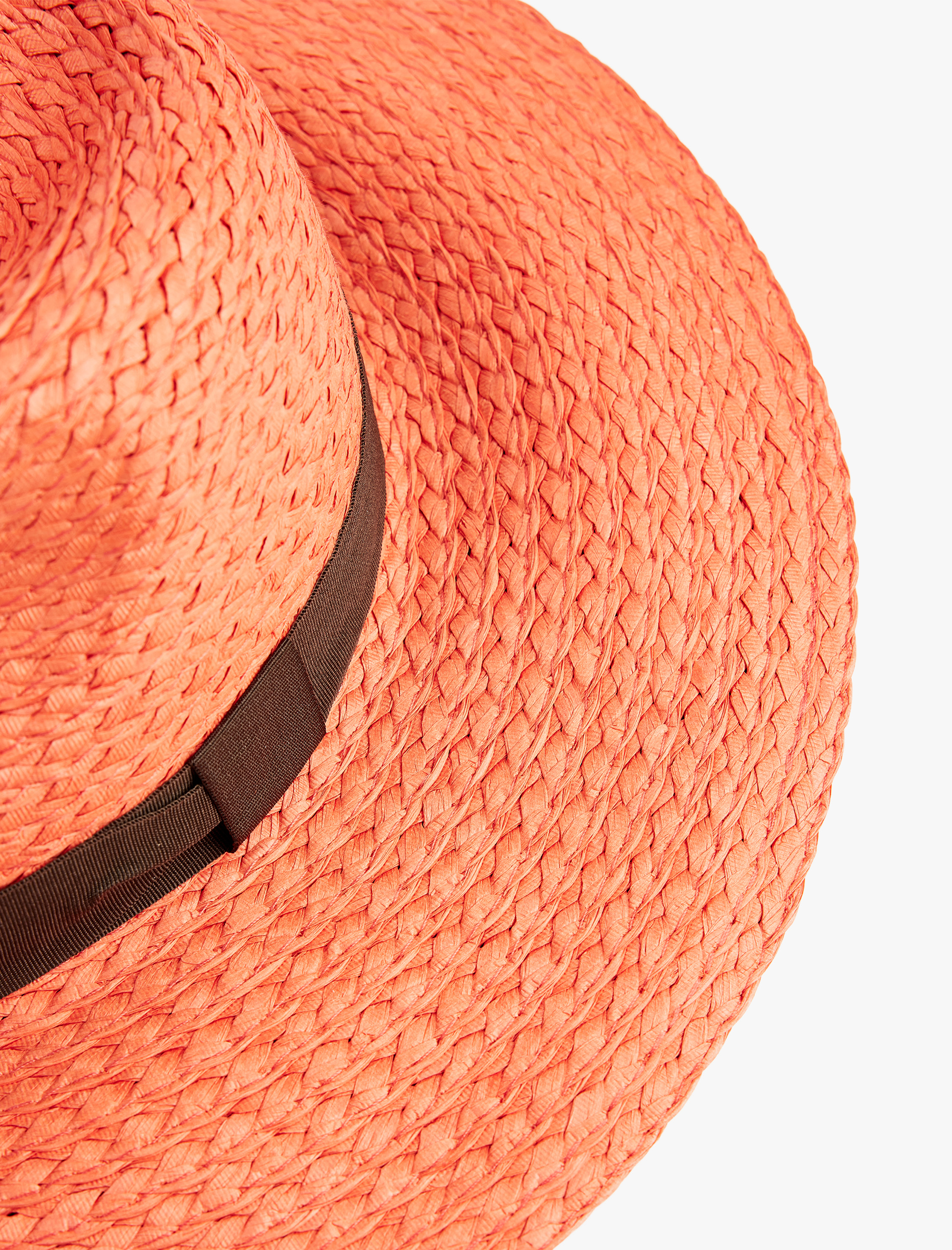  Kadın Bant Detaylı Hasır Şapka