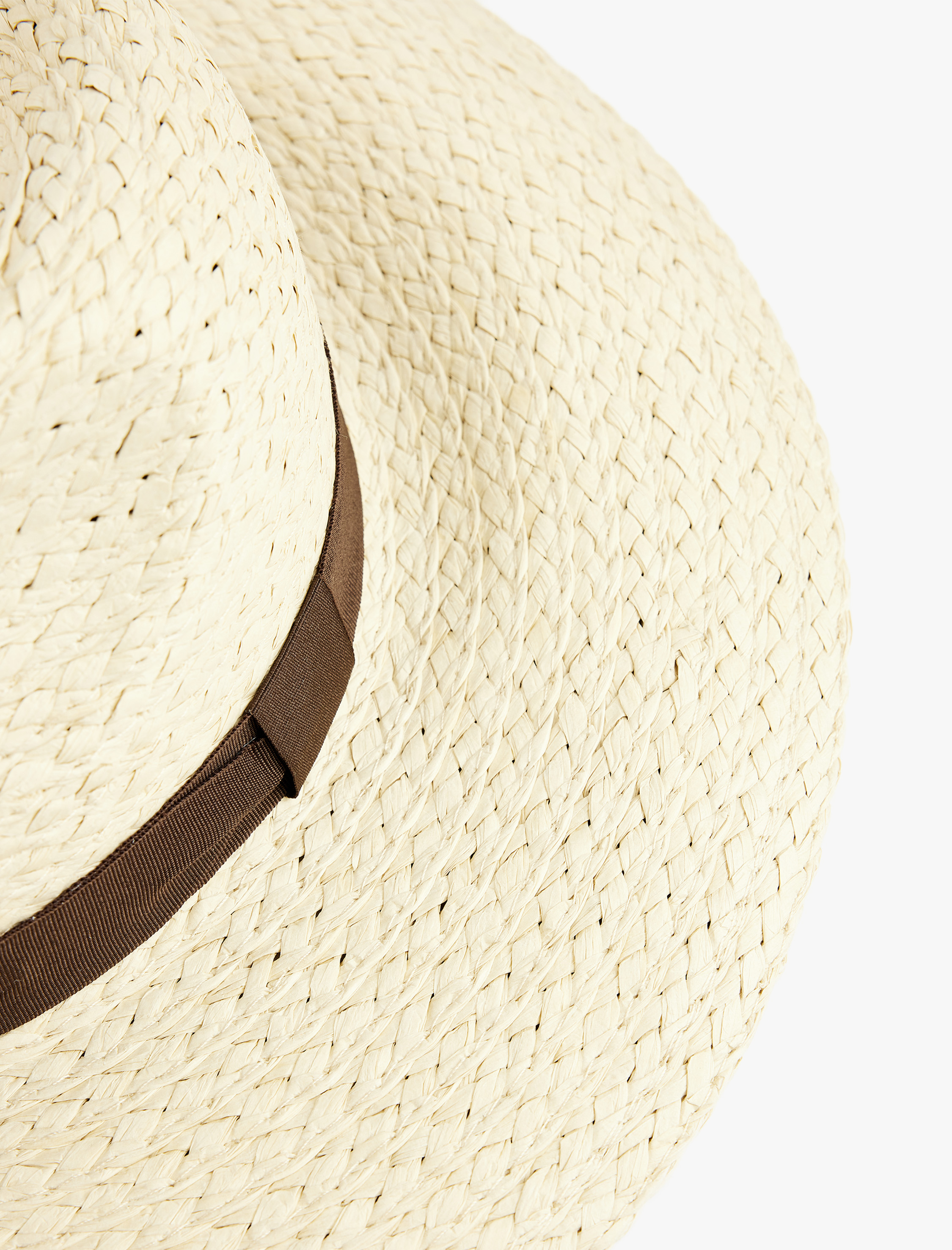  Kadın Bant Detaylı Hasır Şapka