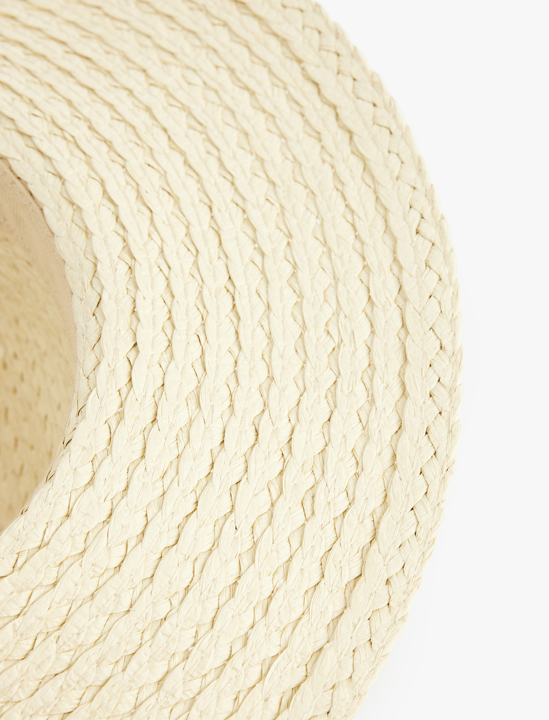  Kadın Bant Detaylı Hasır Şapka