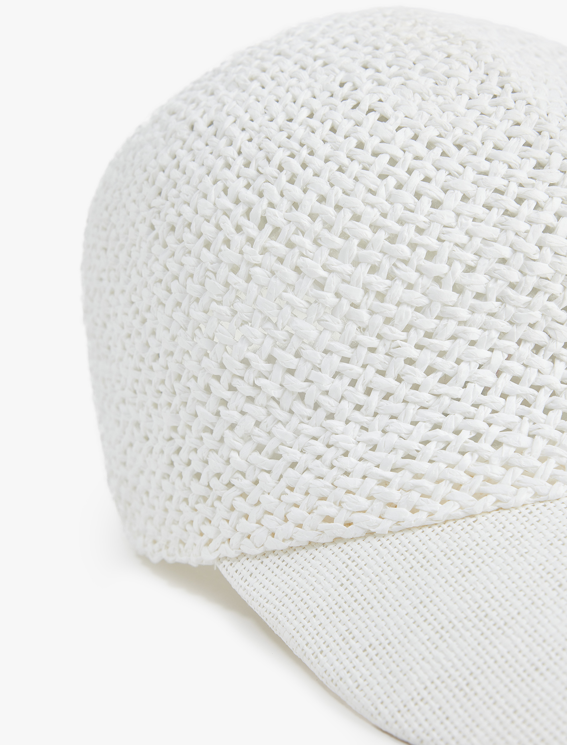  Kadın Kurdele Detaylı Hasır Kep Şapka