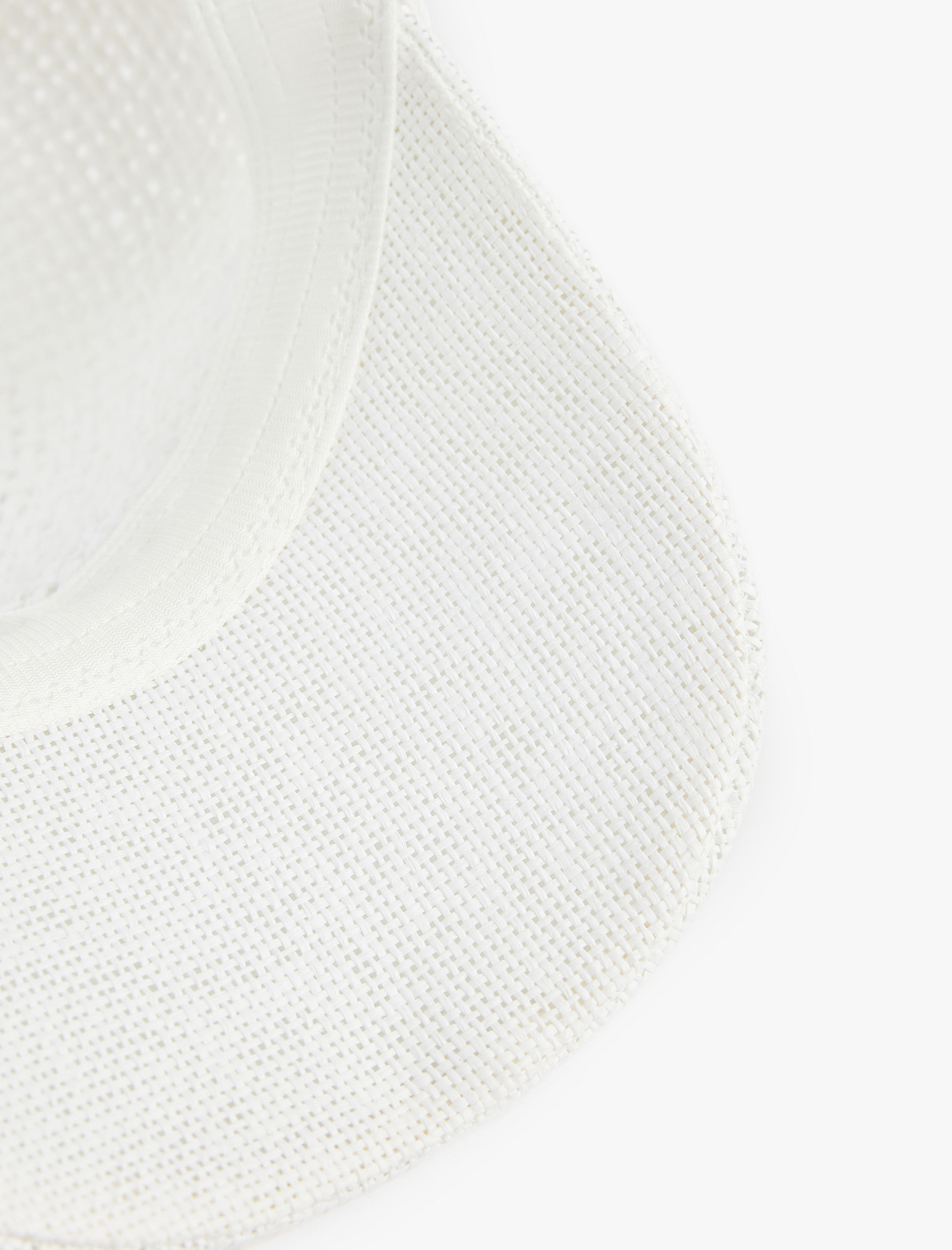  Kadın Kurdele Detaylı Hasır Kep Şapka