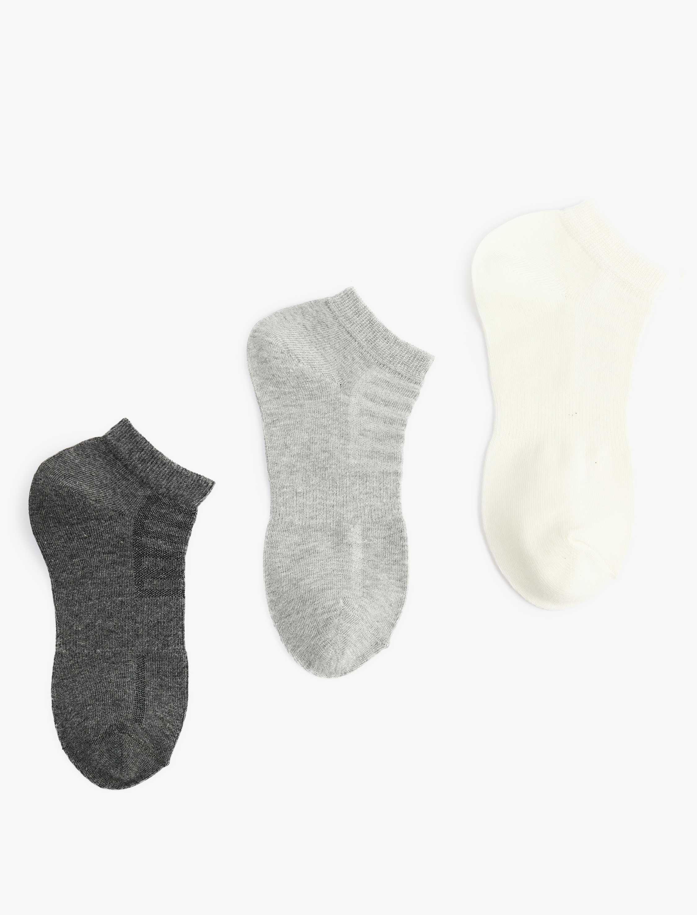  Erkek 3'lü Desenli Patik Çorap Seti