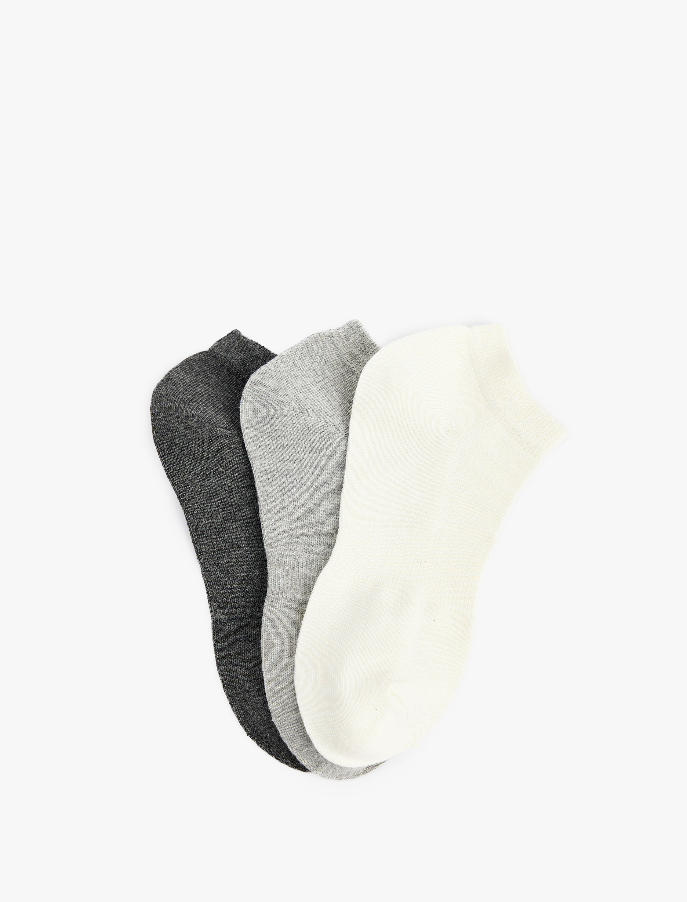  Erkek 3'lü Desenli Patik Çorap Seti