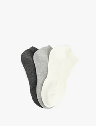 3'lü Desenli Patik Çorap Seti