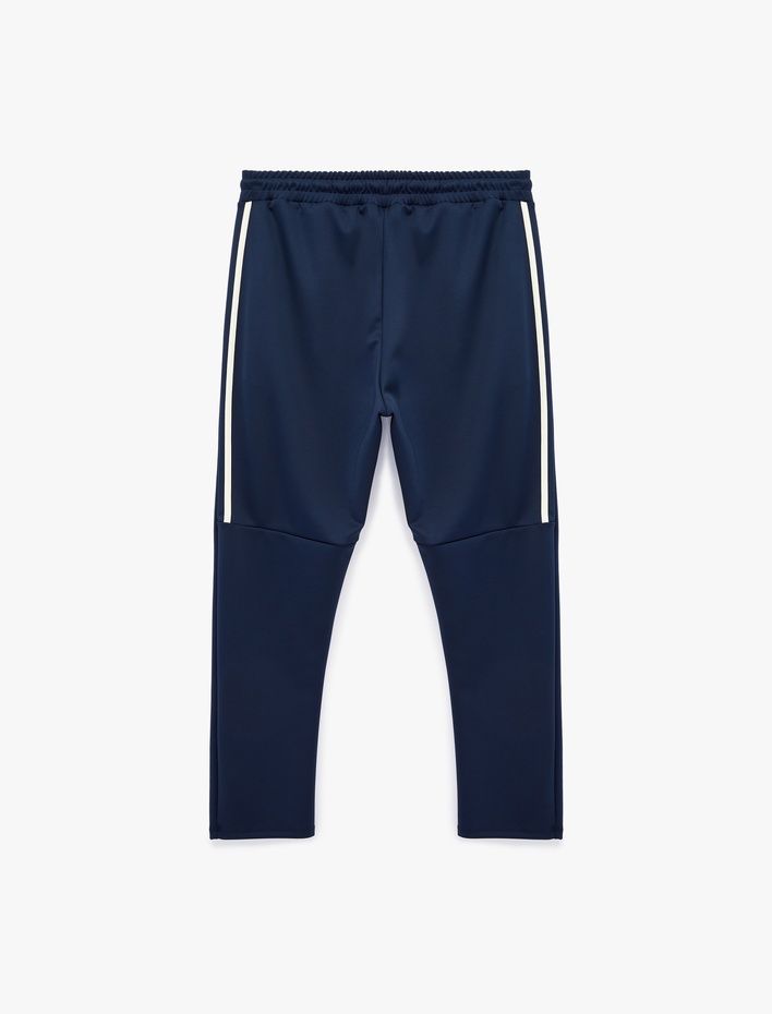  Scuba Kumaş Biyeli Beli Bağcıklı Cepli Spor Eşofman Altı