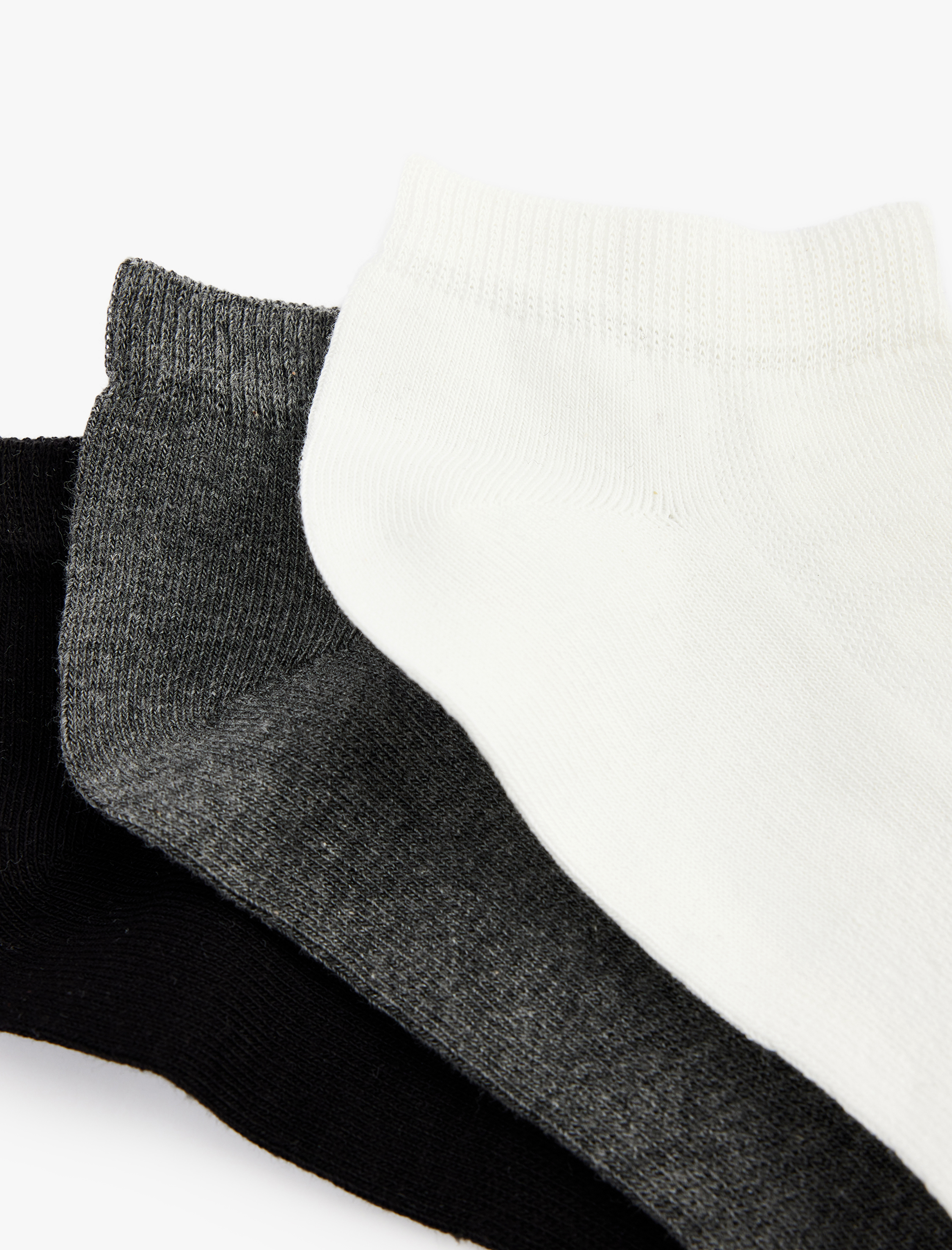  Erkek 3'lü Desenli Patik Çorap Seti