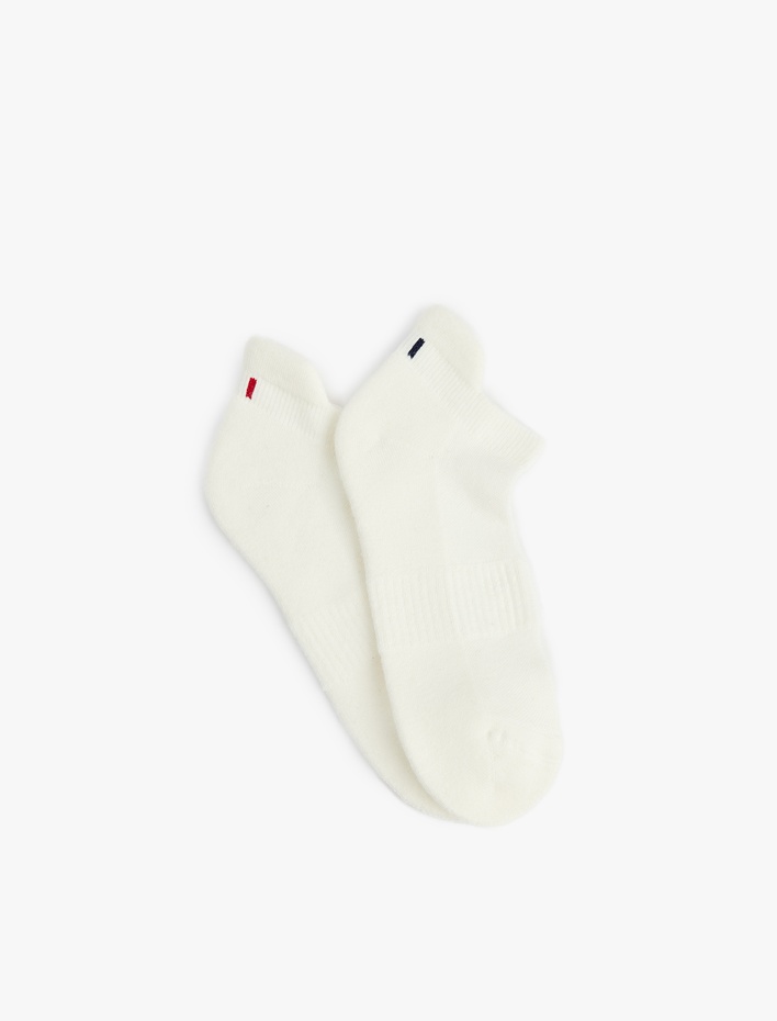 Erkek Baskı Detaylı 2'li Patik Çorap Seti