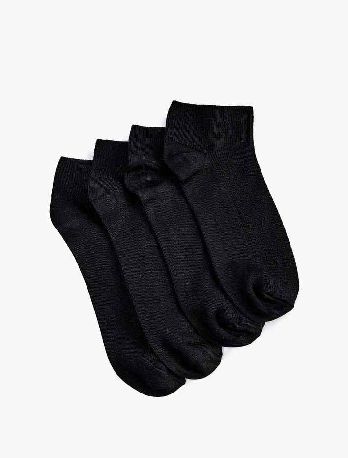 Kadın 4'lü Viskon Bambu Patik Çorap Seti