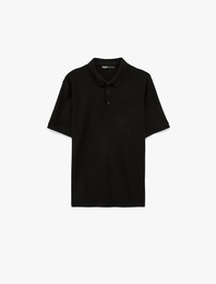 Regular Fit Kısa Kollu Düğmeli Polo Yaka Tişört