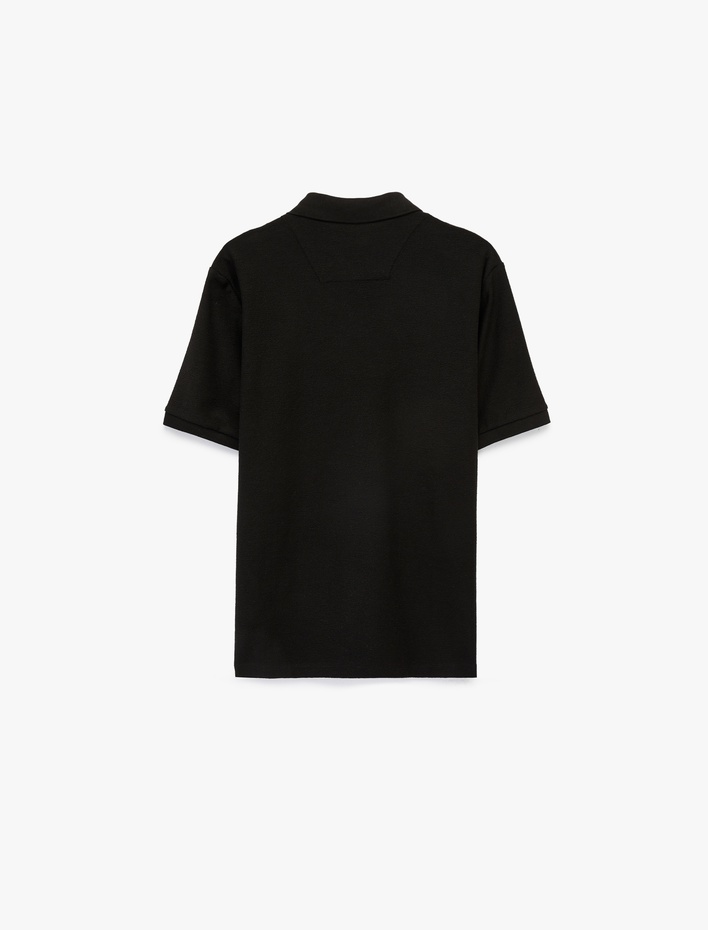  Regular Fit Kısa Kollu Düğmeli Polo Yaka Tişört