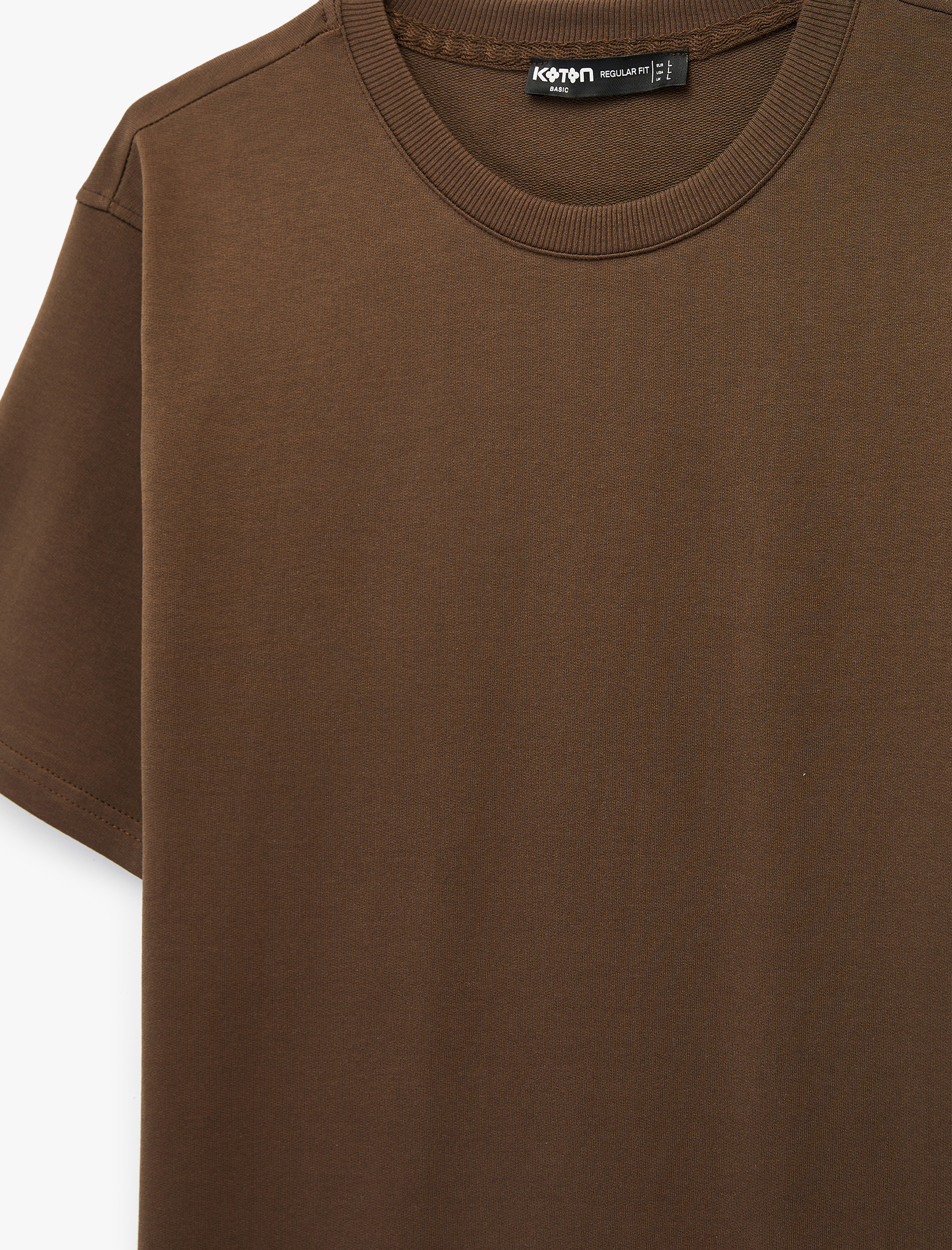   Regular Fit Kısa Kollu Bisiklet Yaka Pamuklu Basic Tişört