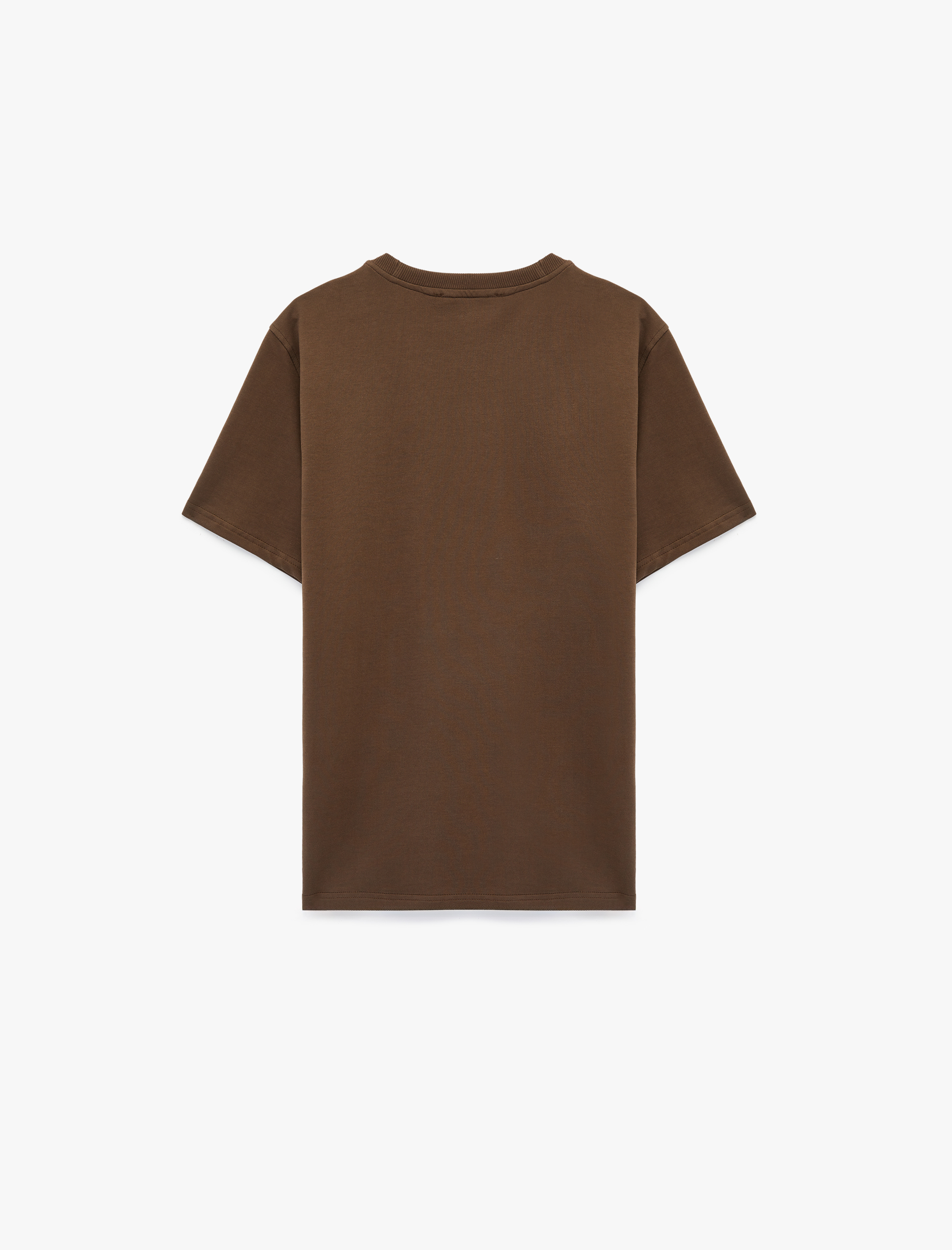   Regular Fit Kısa Kollu Bisiklet Yaka Pamuklu Basic Tişört