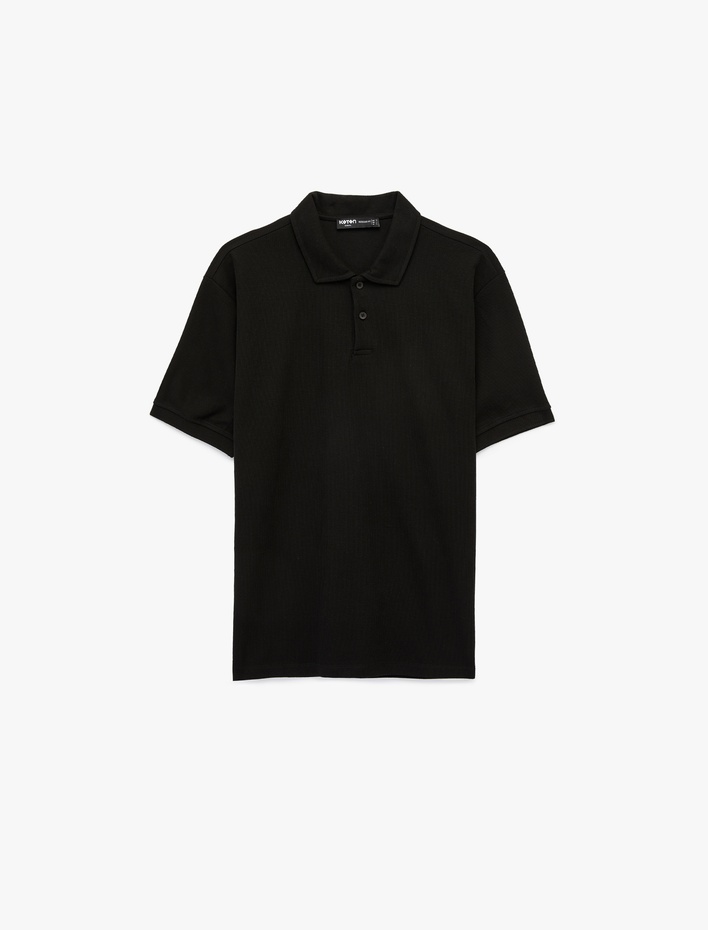  Pamuklu Regular Fit Kısa Kollu Düğmeli Polo Yaka Tişört