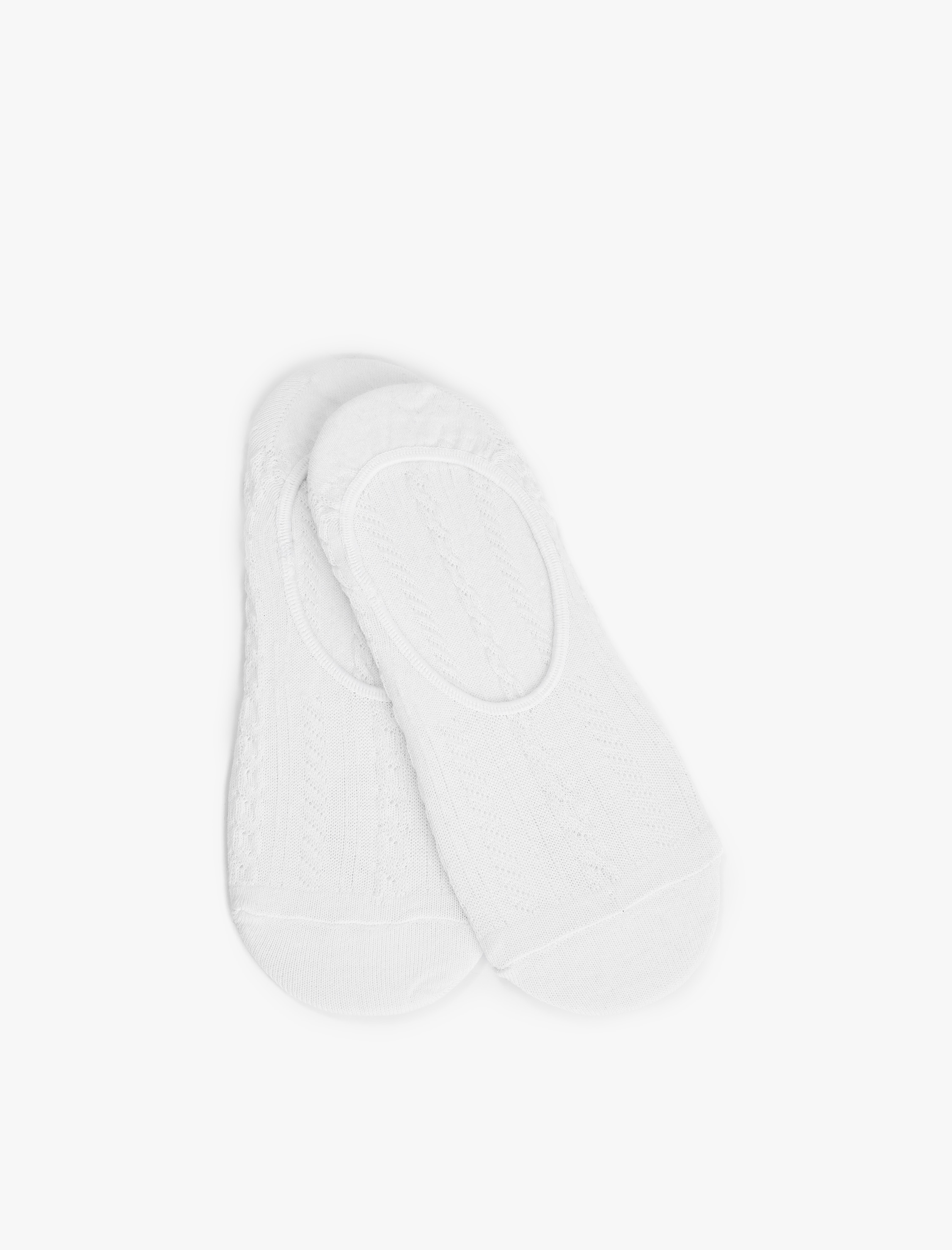  Kadın Dokulu Pamuklu 2'li Babet Çorap Seti