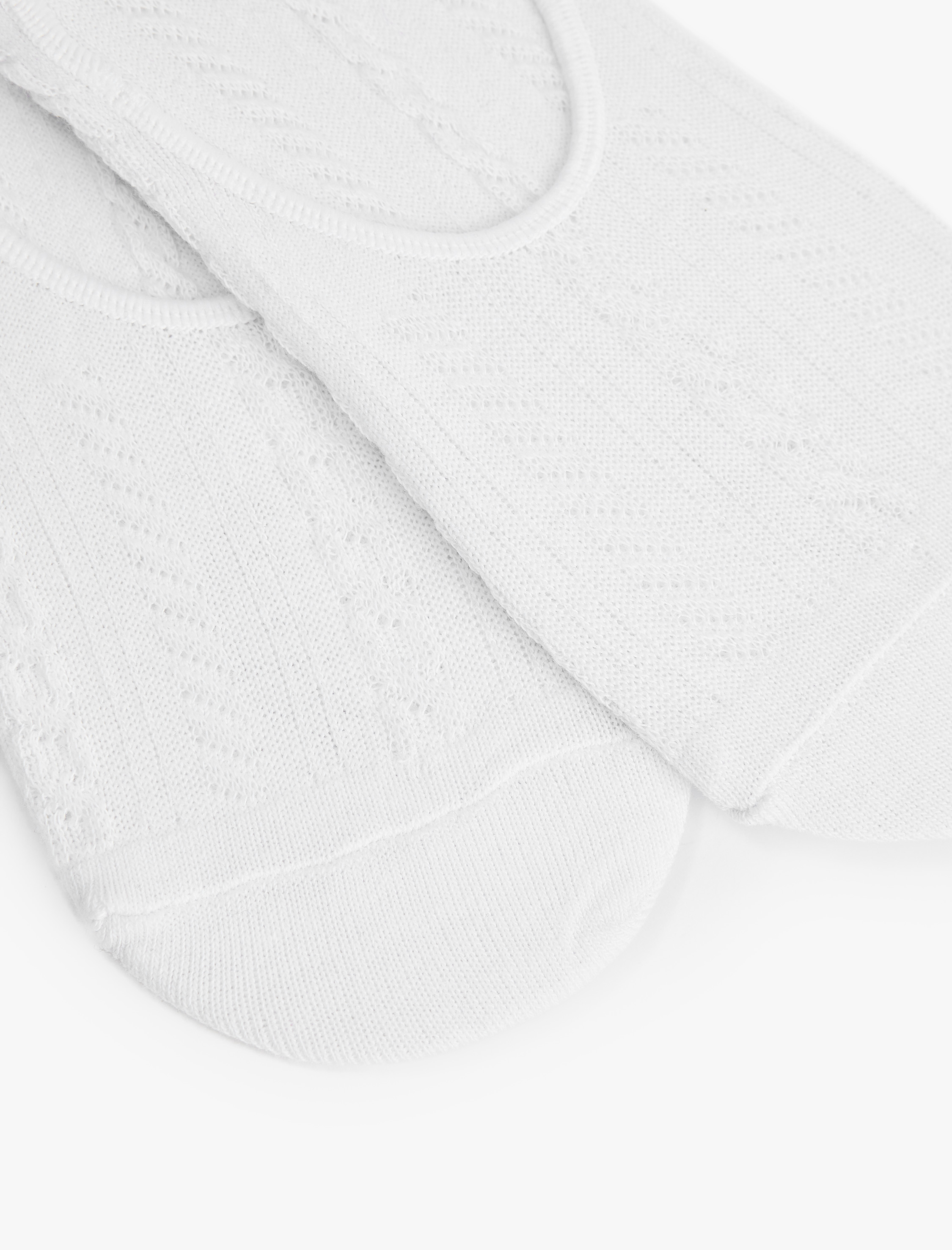  Kadın Dokulu Pamuklu 2'li Babet Çorap Seti