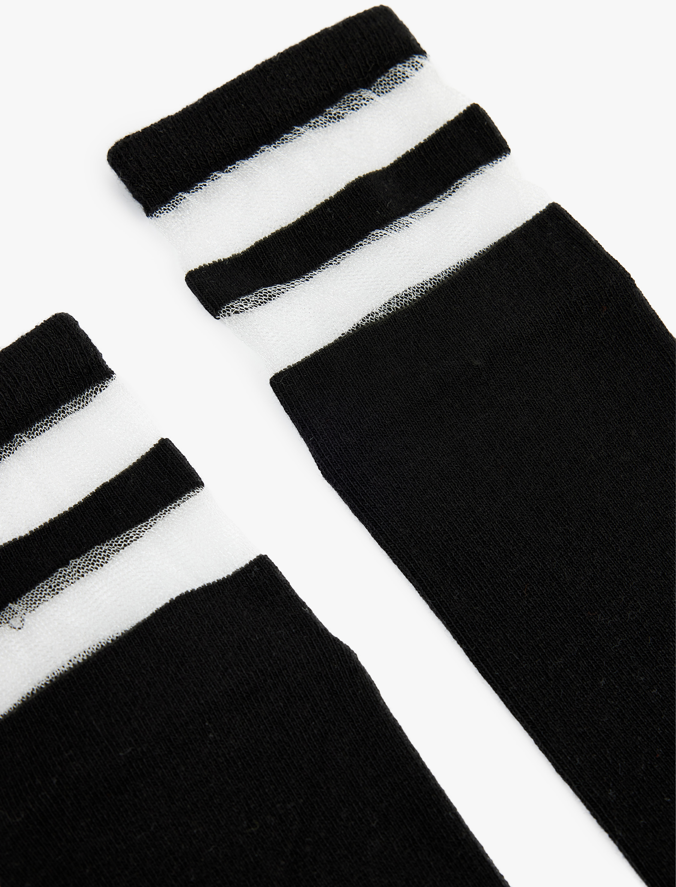  Kadın Pamuklu Çizgili Kaydırmaz Taban Detaylı Soket Yoga Çorabı