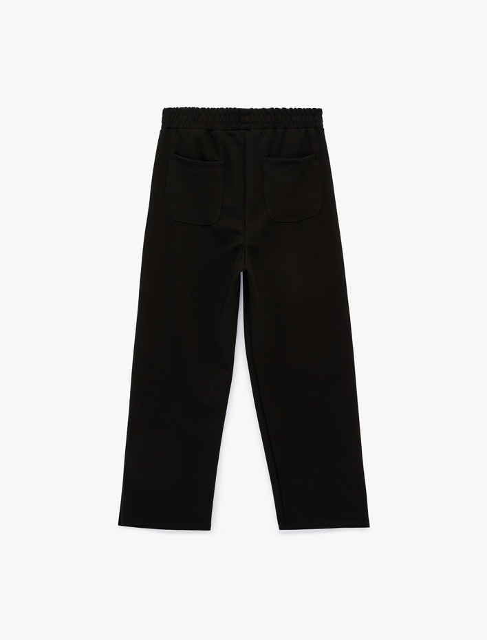  Rahat Kalıp Cepli Beli Lastikli Geniş Paça Spor Eşofman Altı