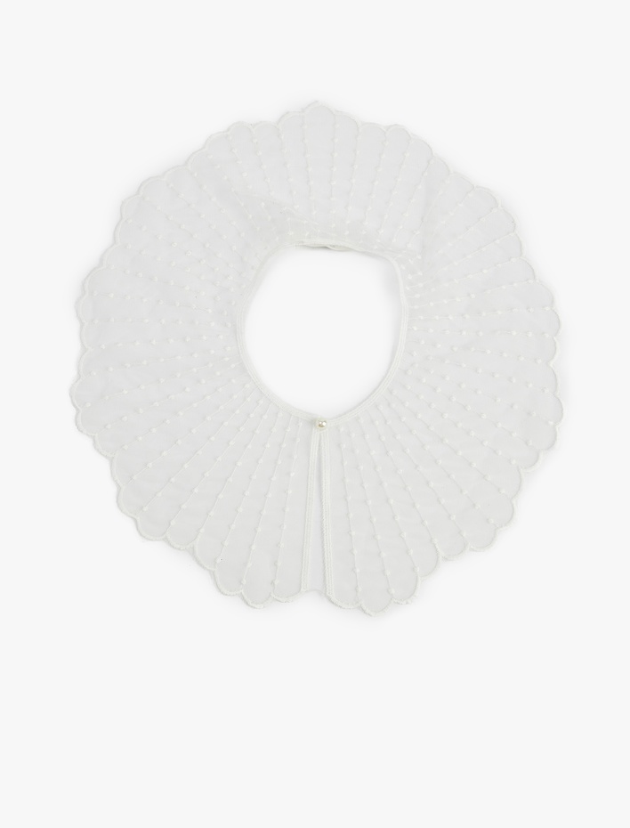 Kadın Dantel Detaylı Bebe Yaka Boyunluk