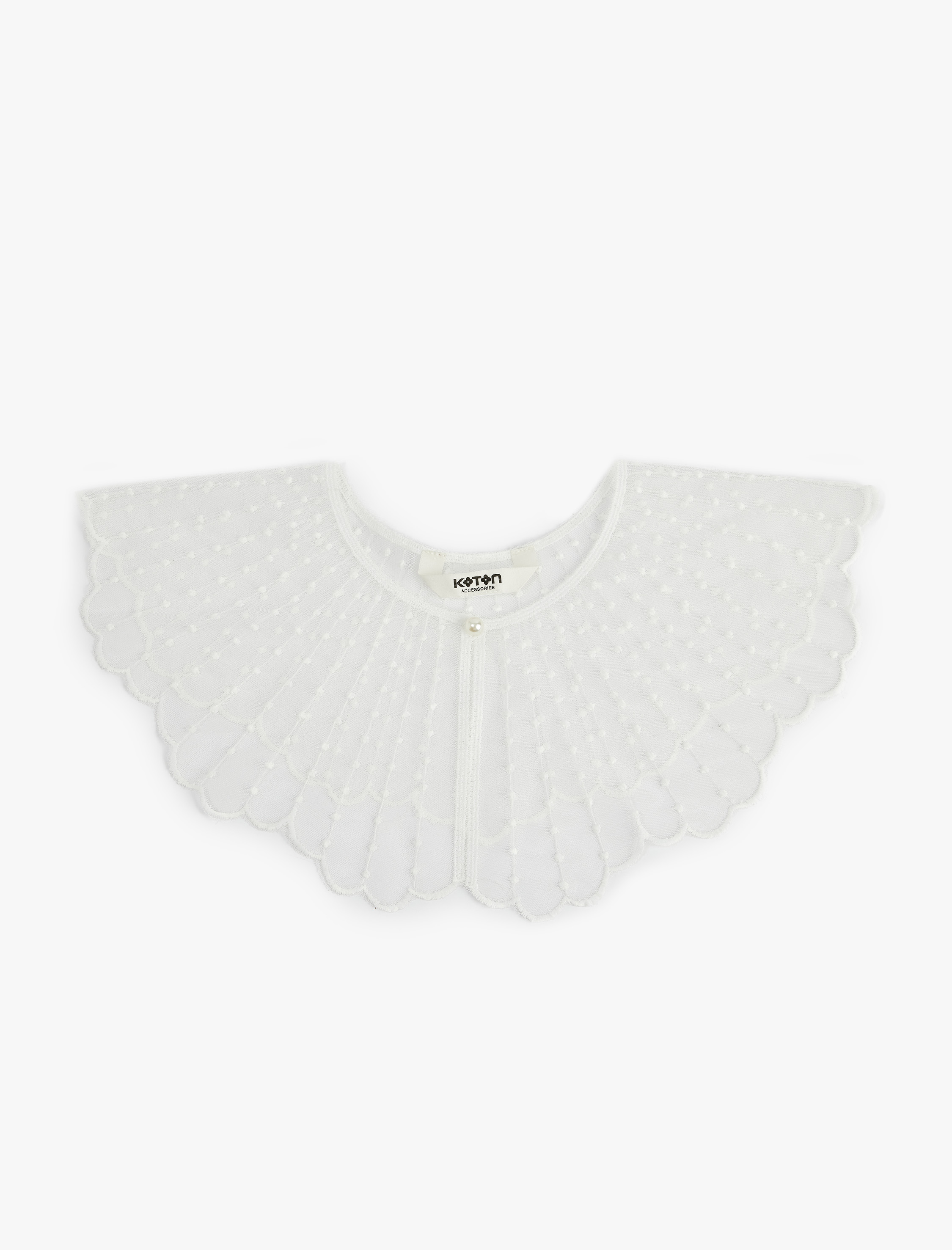  Kadın Dantel Detaylı Bebe Yaka Boyunluk