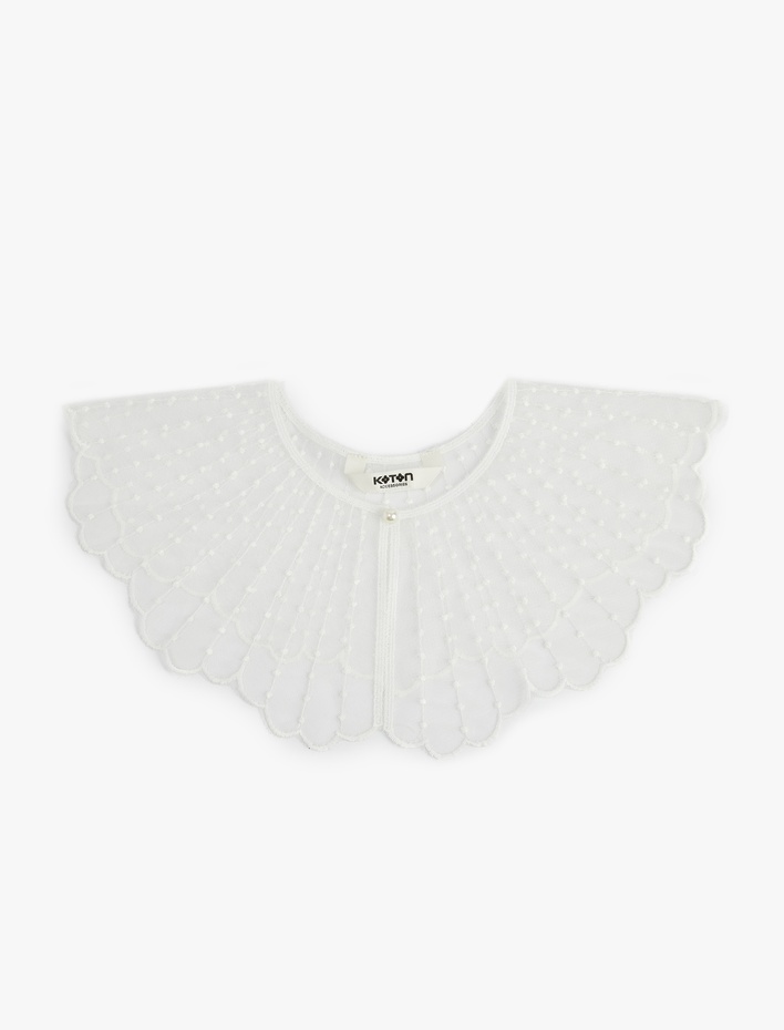 Kadın Dantel Detaylı Bebe Yaka Boyunluk