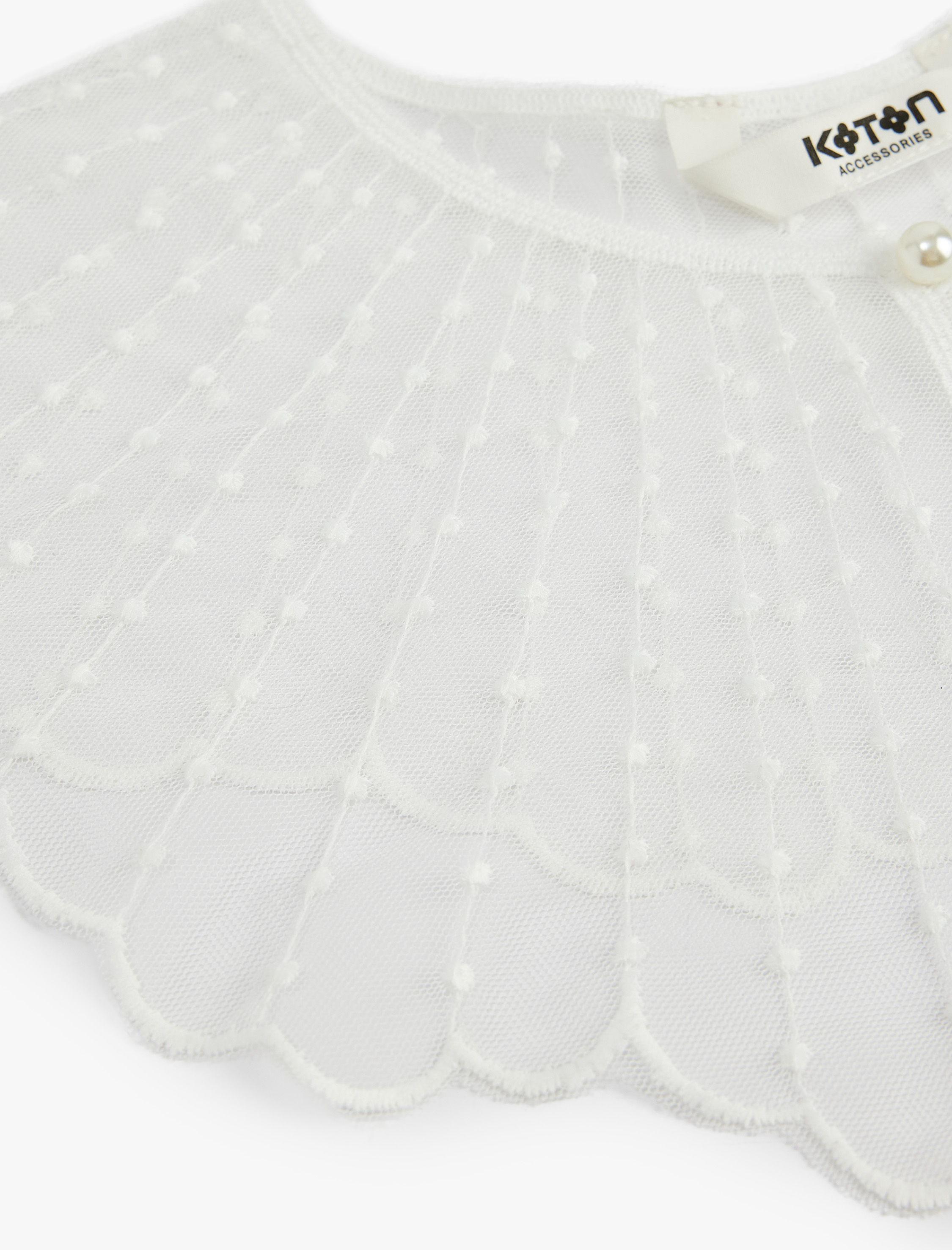  Kadın Dantel Detaylı Bebe Yaka Boyunluk