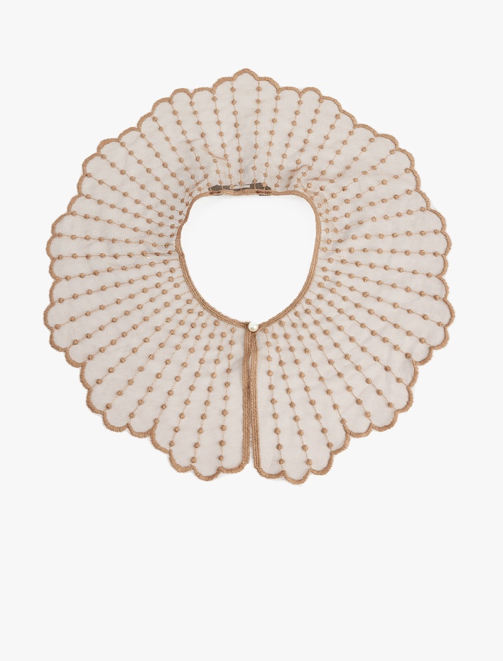 Kadın Dantel Detaylı Bebe Yaka Boyunluk