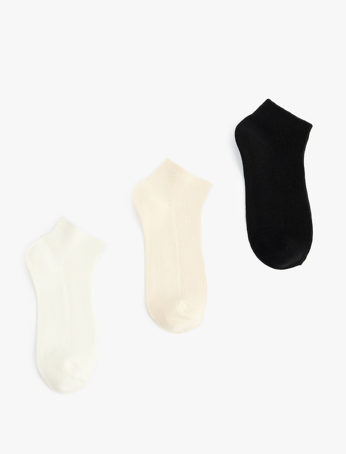Kadın 3'lü Pamuklu Patik Çorap Seti