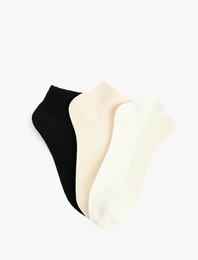 3'lü Pamuklu Patik Çorap Seti