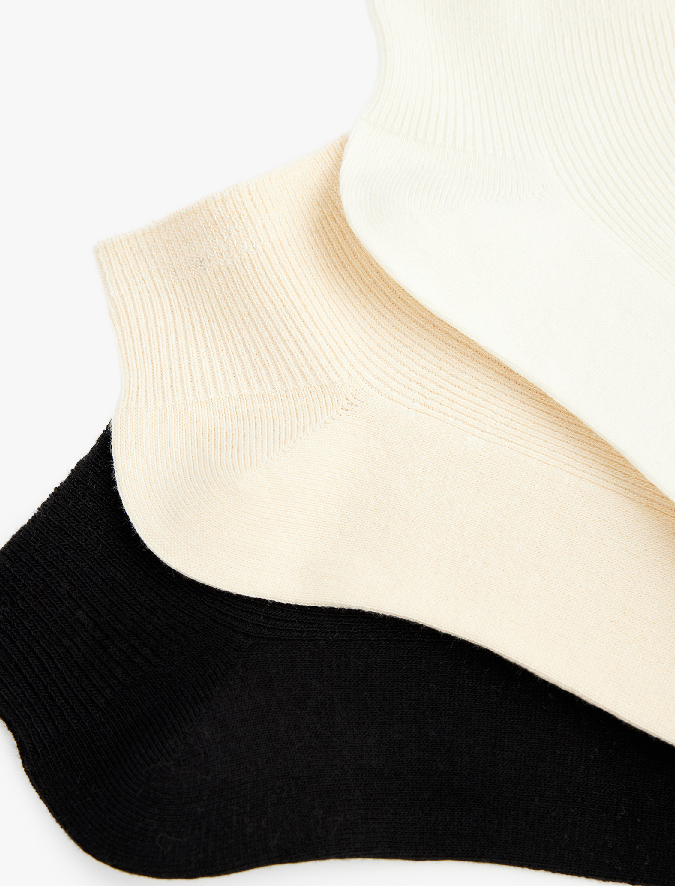  Kadın 3'lü Pamuklu Patik Çorap Seti