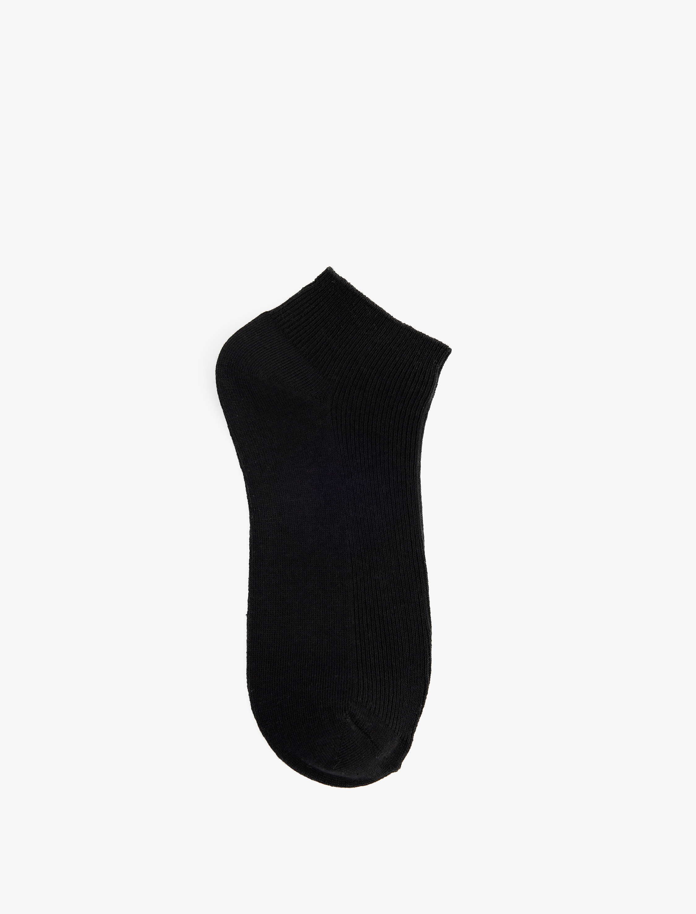  Kadın Çizgili Dokulu Pamuklu 2'li Patik Çorap Seti