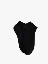 Çizgili Dokulu Pamuklu 2'li Patik Çorap Seti