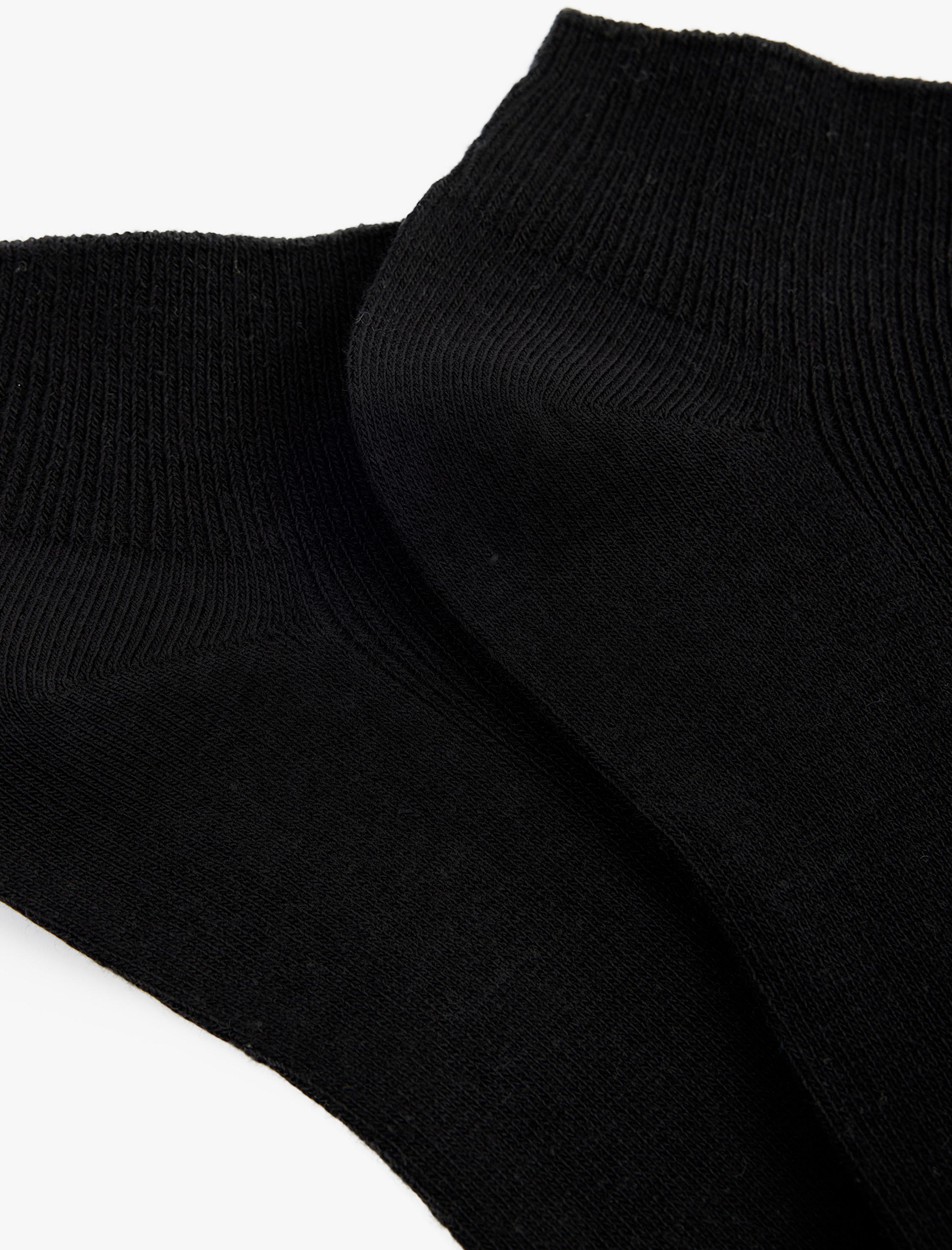  Kadın Çizgili Dokulu Pamuklu 2'li Patik Çorap Seti