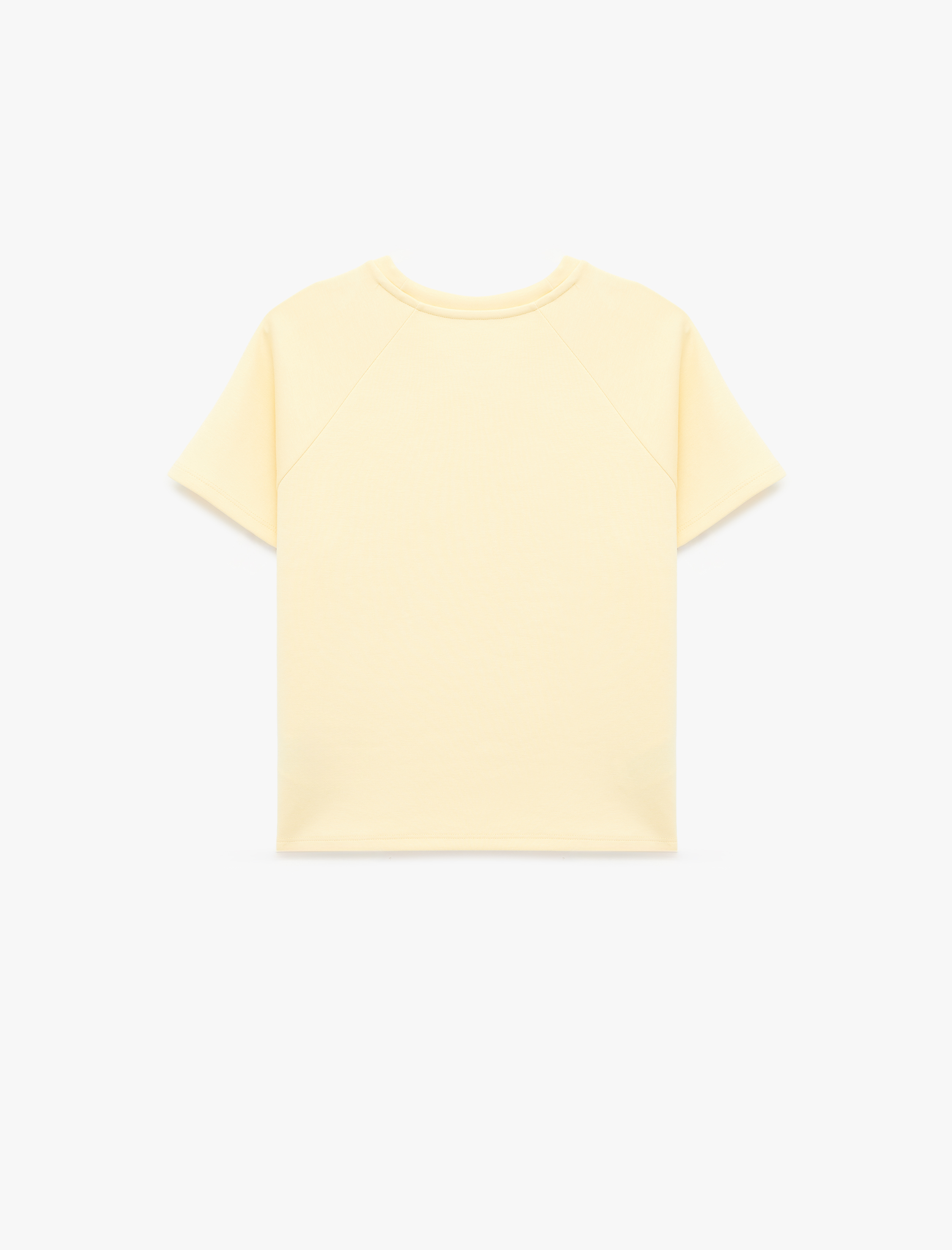   Rahat Kalıp Kısa Kollu Bisiklet Yaka Viskon Karışımlı Spor Tişört