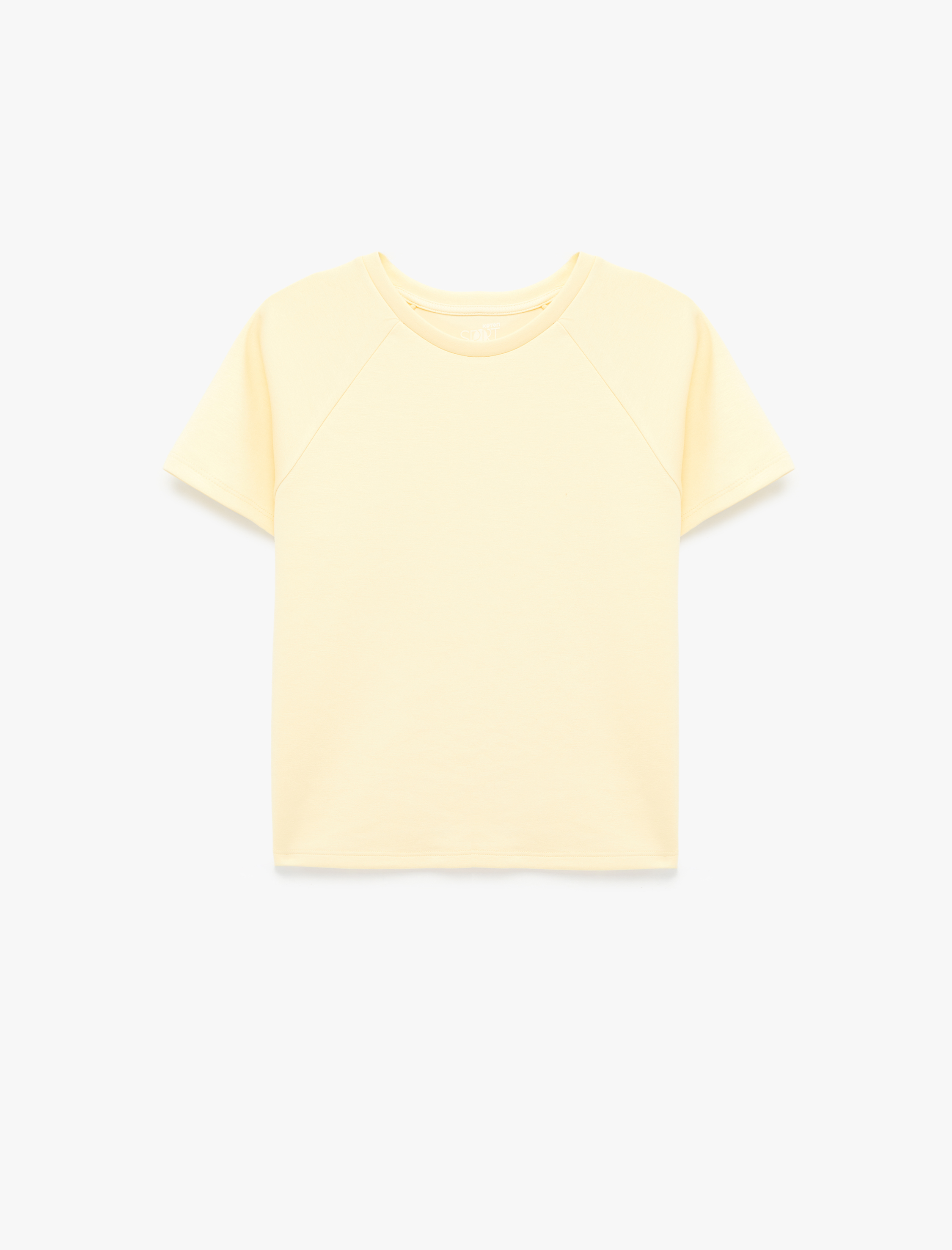   Rahat Kalıp Kısa Kollu Bisiklet Yaka Viskon Karışımlı Spor Tişört