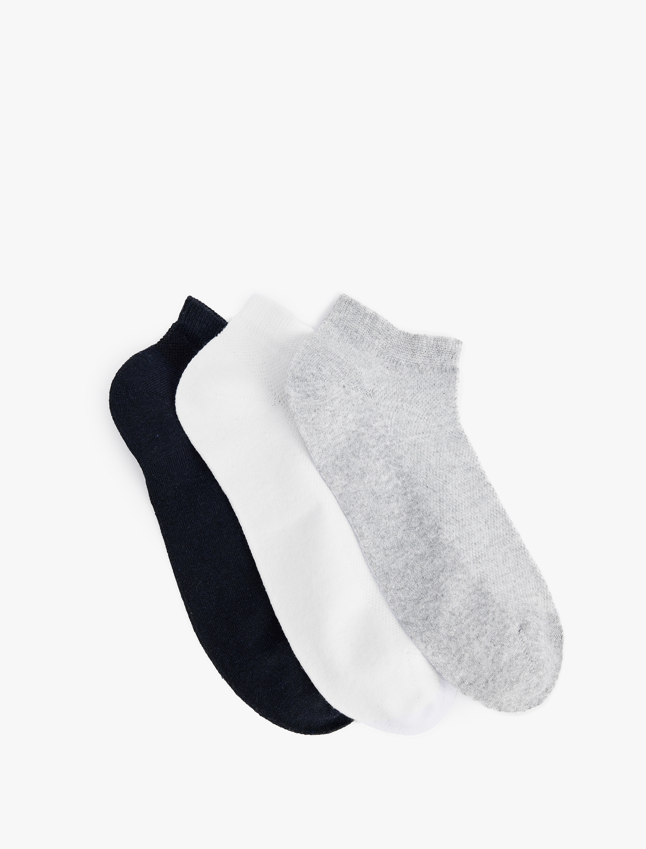  Erkek 3'lü Basic Patik Çorap Seti