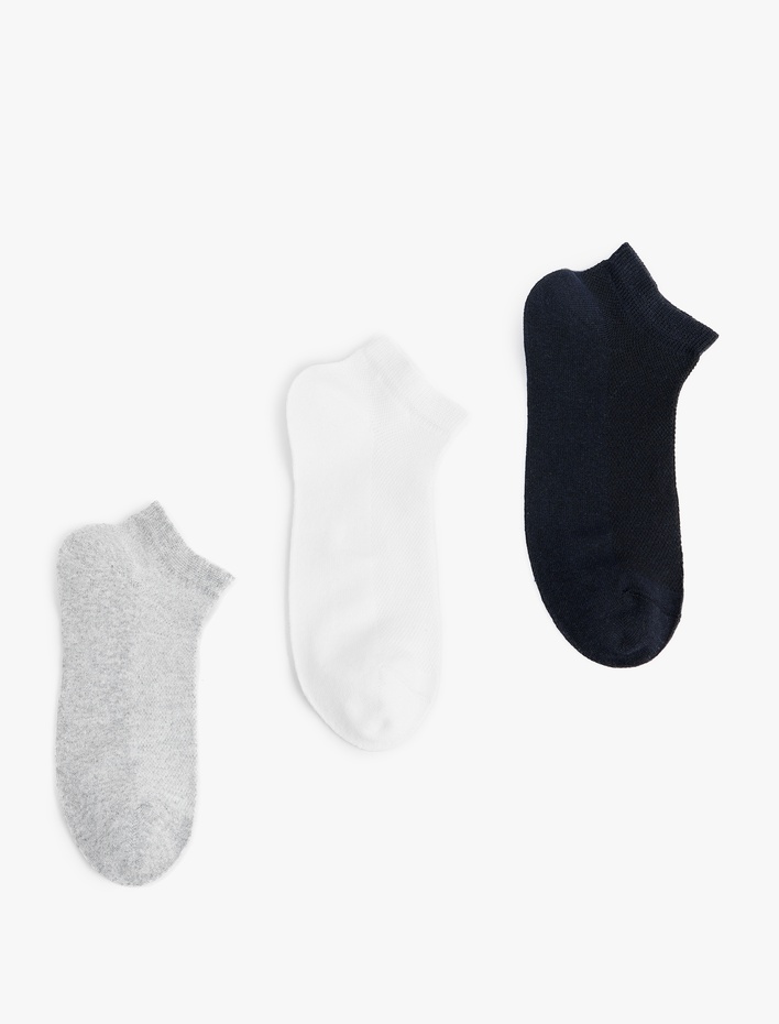 Erkek 3'lü Basic Patik Çorap Seti