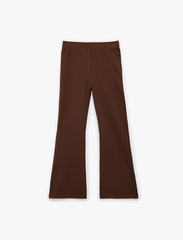 Kız Çocuk Dar Kalıp İspanyol Paça Tayt