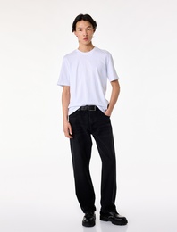 Regular Fit Bisiklet Yaka Pamuklu Baskılı Kısa Kollu Tişört