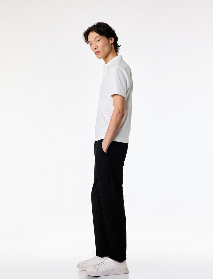  Regular Fit Cepli Beli Bağcıklı Düğmeli Kumaş Pantolon