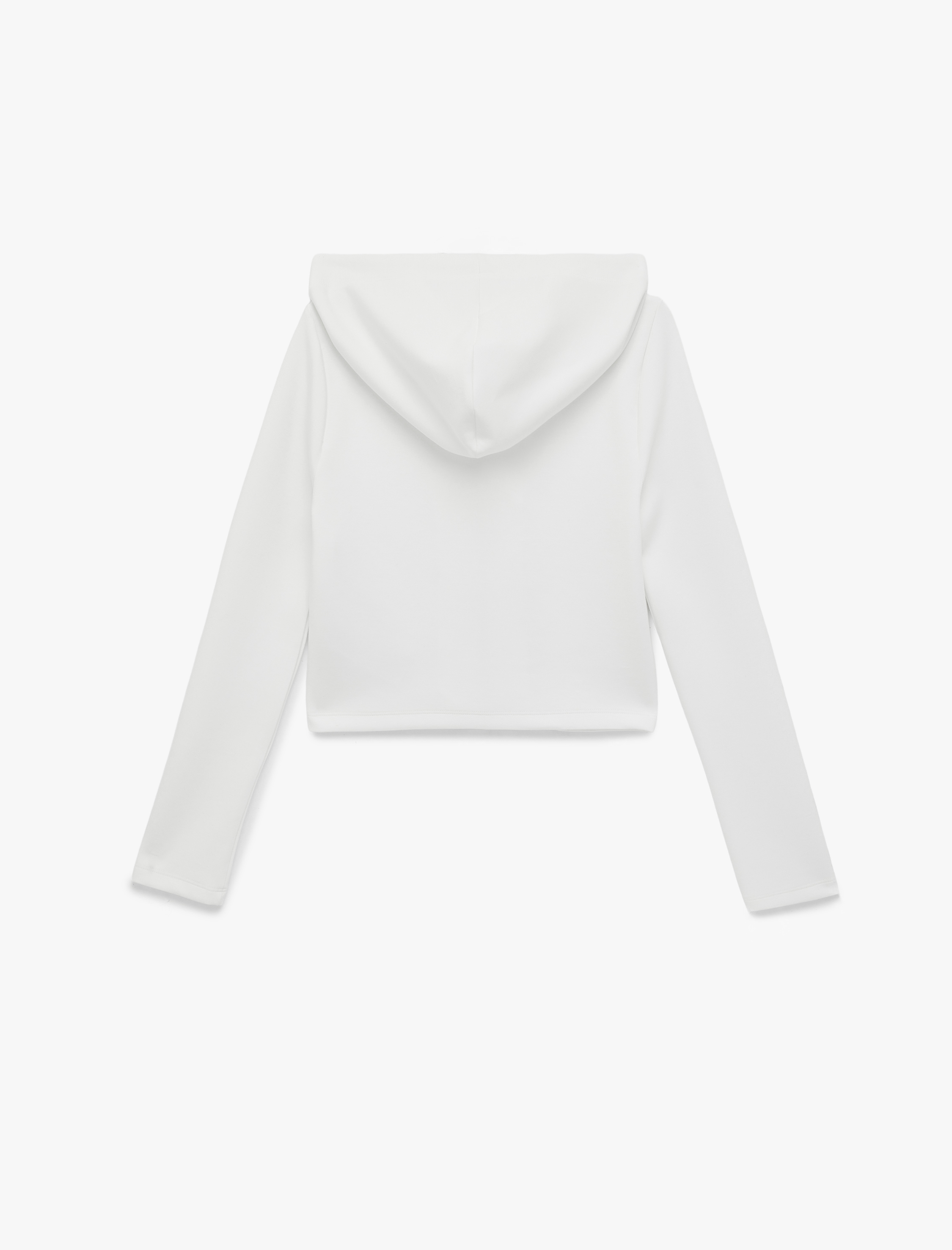   Fermuarlı Uzun Kollu Kapüşonlu Hırka