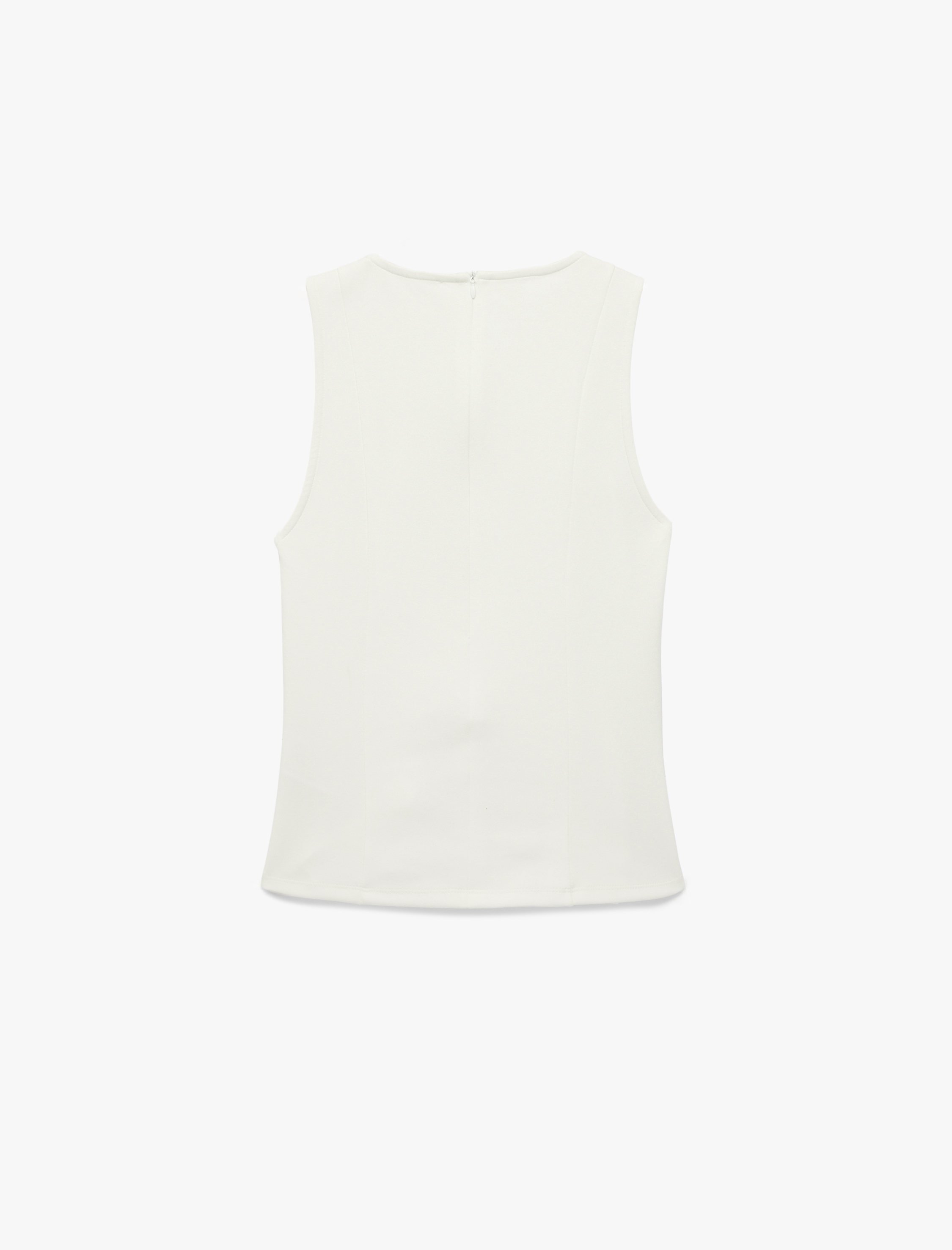   Slim Fit Kolsuz Bisiklet Yaka Peplum Bluz