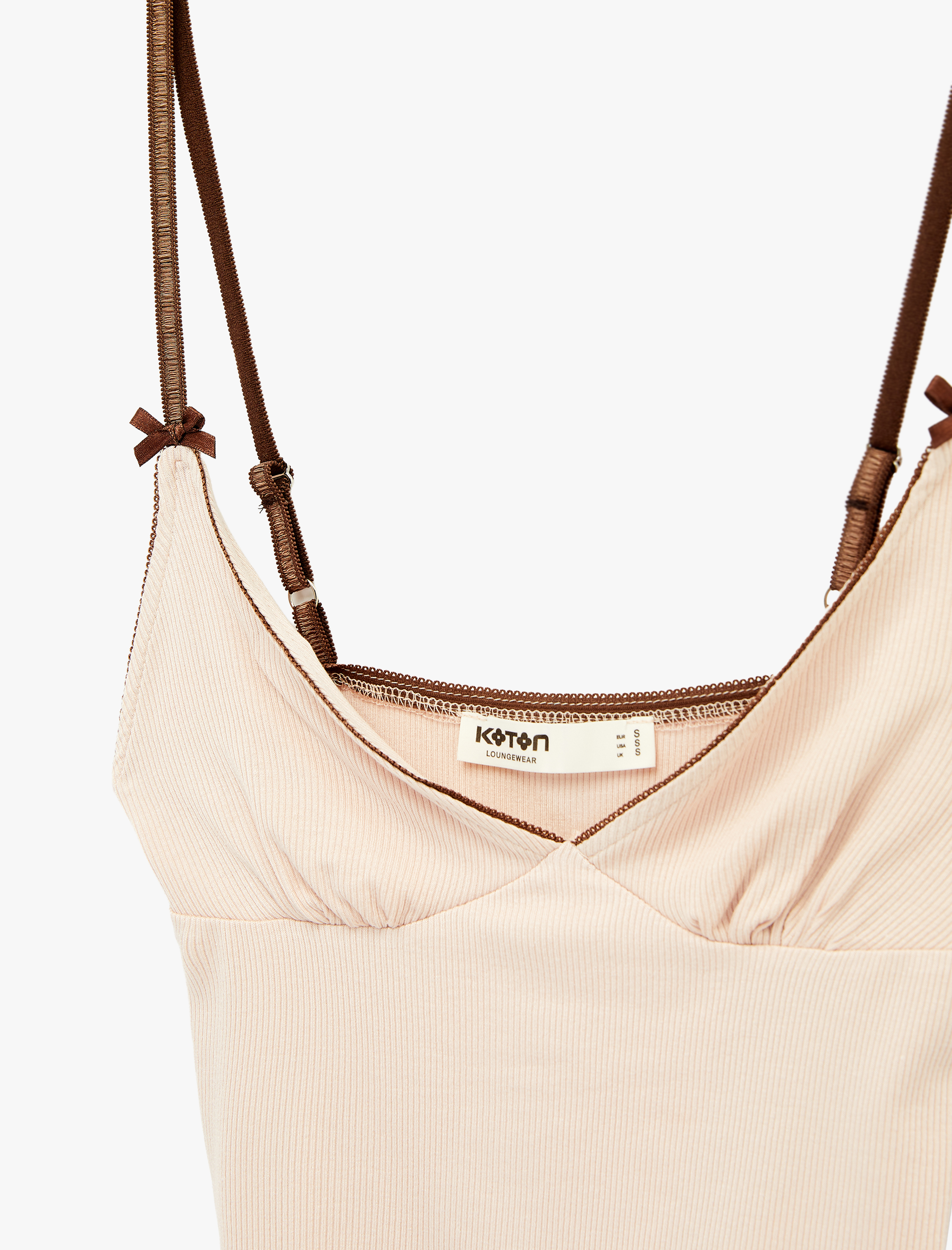   V Yaka Kolsuz Rahat Kalıp Viskon Pijama Üstü