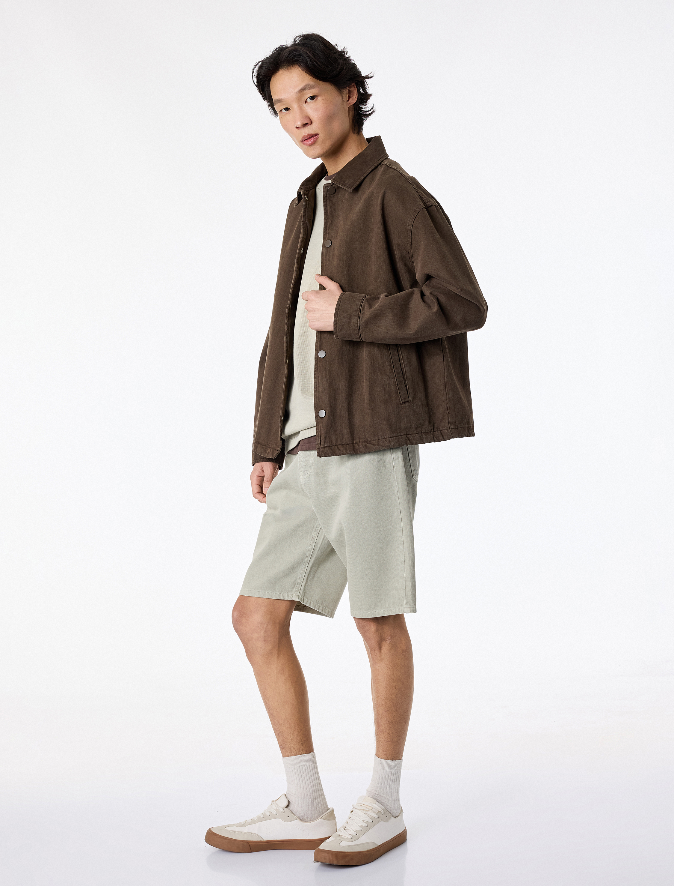   Pamuklu Cepli Rahat Kalıp Normal Bel Jean Şort