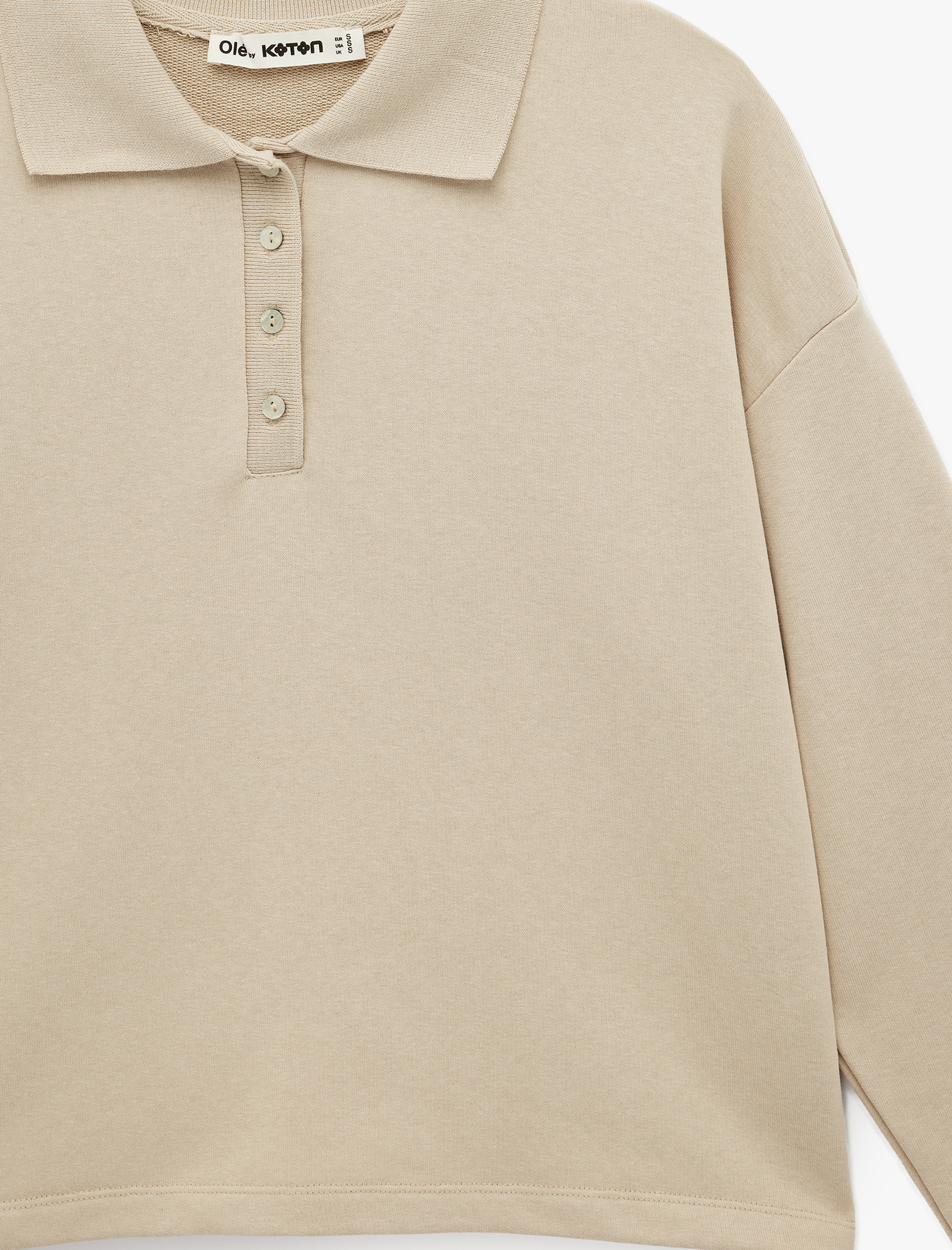   Rahat Kalıp Uzun Kollu Düğmeli Polo Yaka Tişört