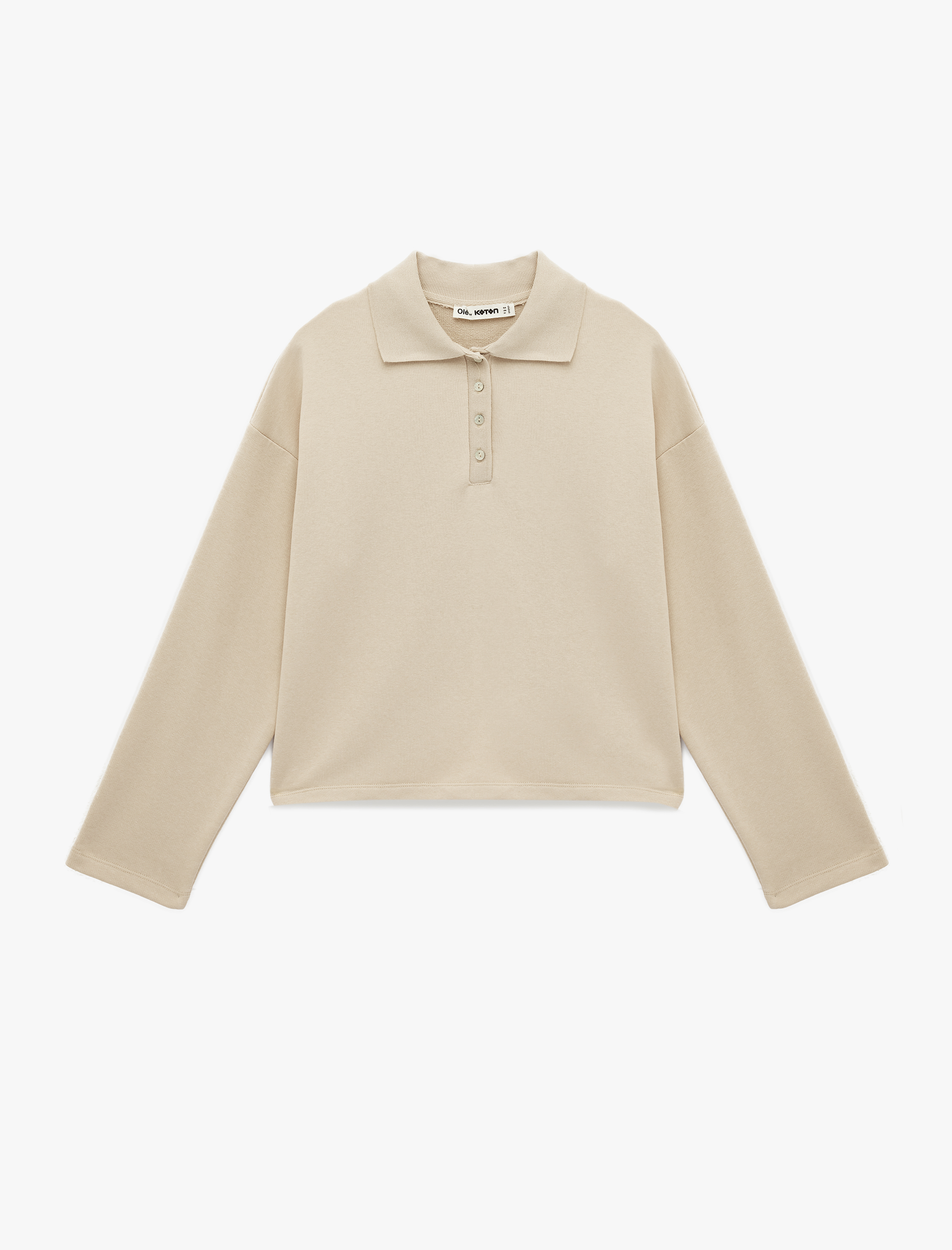   Rahat Kalıp Uzun Kollu Düğmeli Polo Yaka Tişört