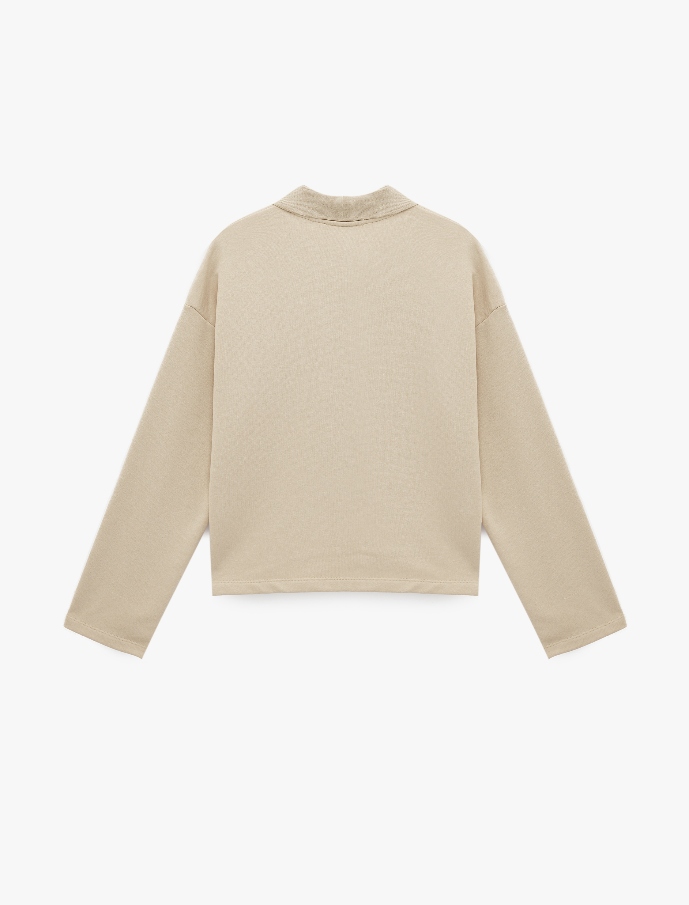   Rahat Kalıp Uzun Kollu Düğmeli Polo Yaka Tişört