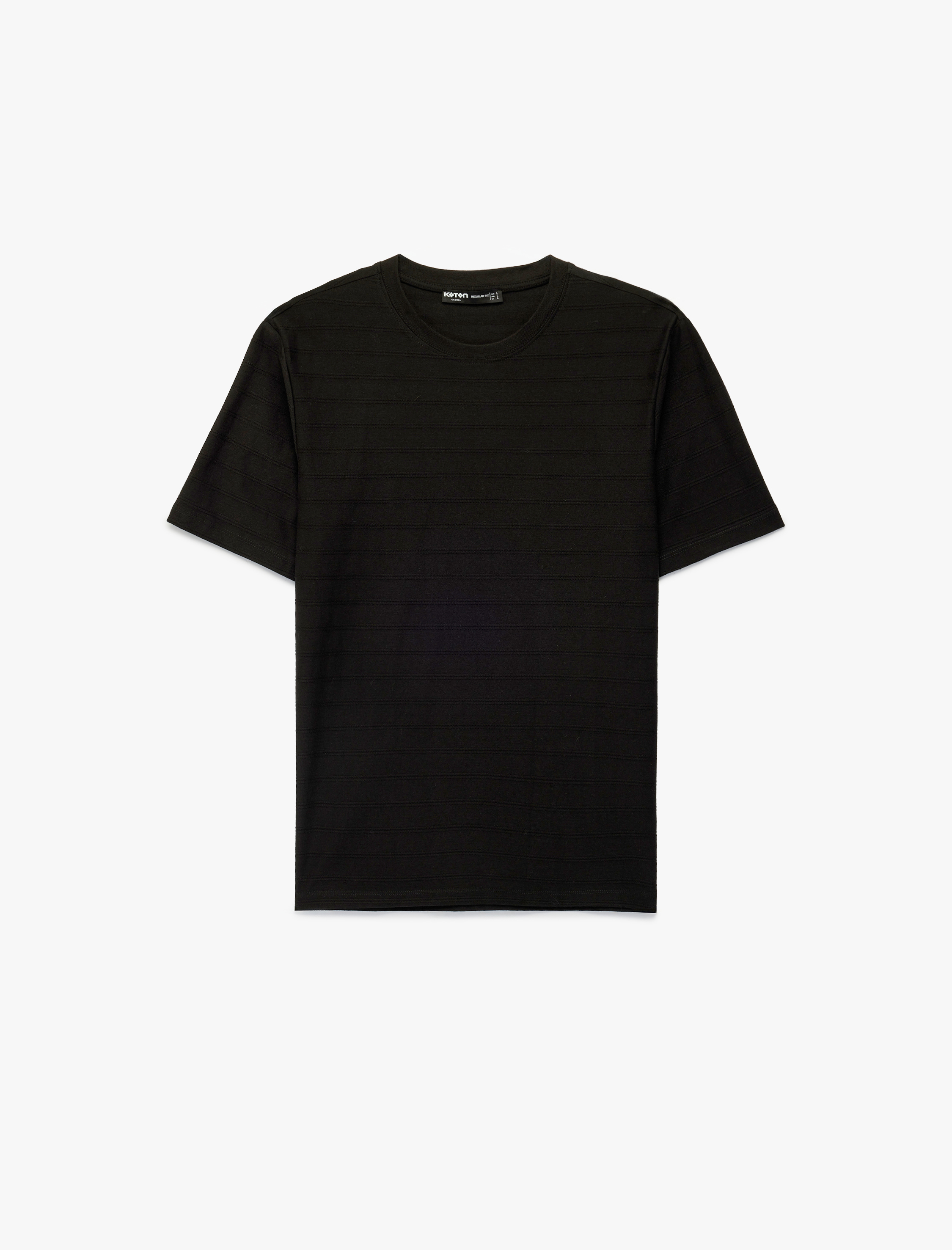   Regular Fit Bisiklet Yaka Pamuklu Kısa Kollu Tişört